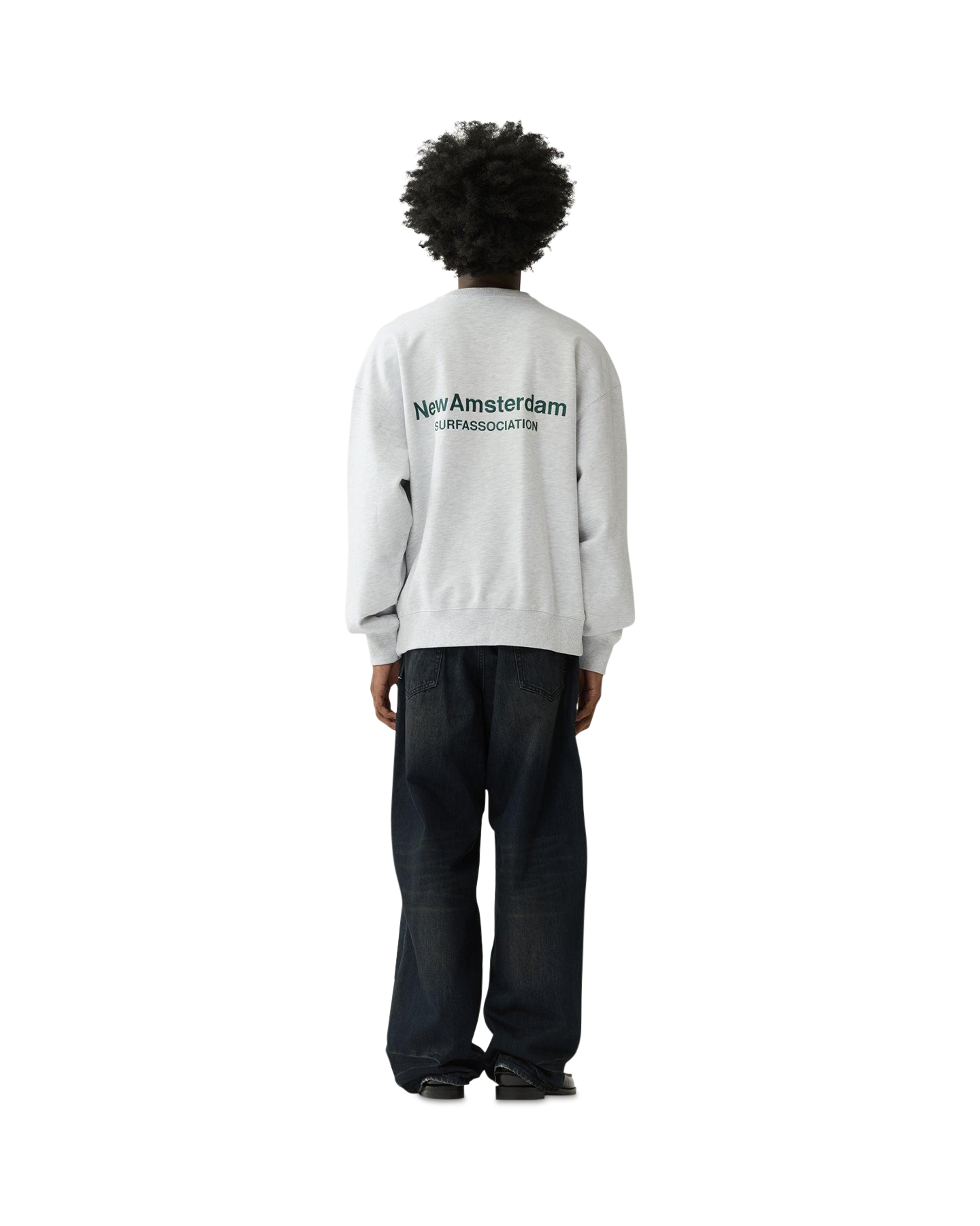 New Amsterdam Surf Association Logo Crewneck LICHTGRIJS 3