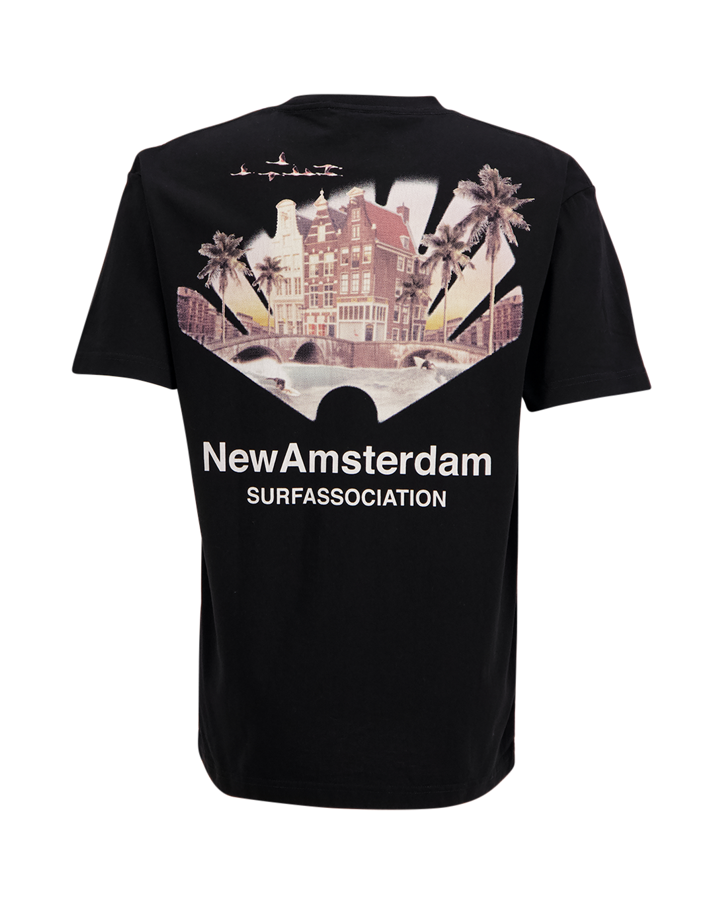 New Amsterdam Surf Association Tropical Tee ZWART 1