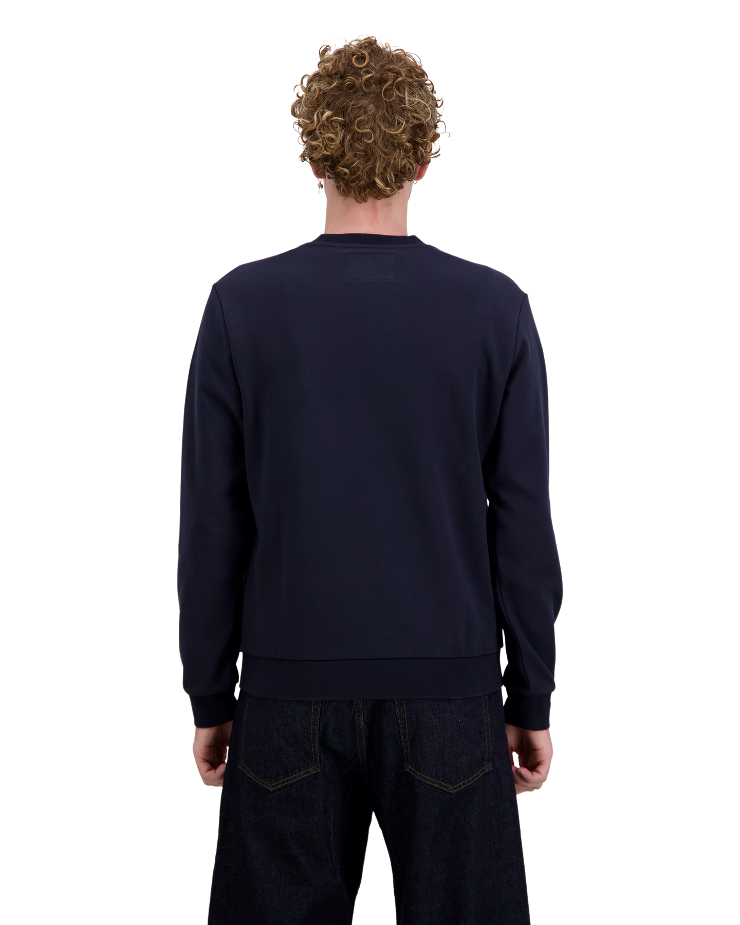 Woolrich Logo Interlock Crewneck BLAUW 3