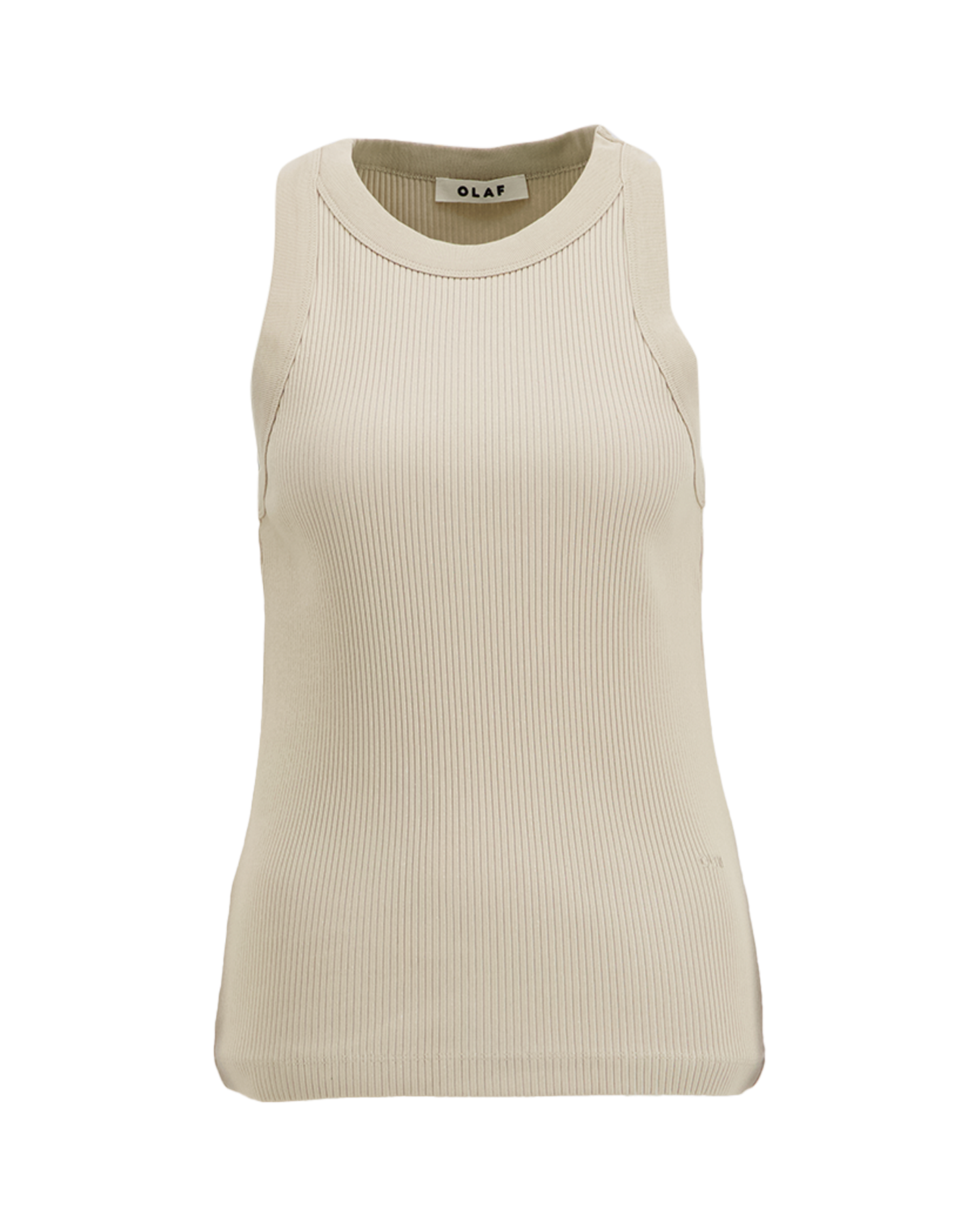 OLAF Retro Logo Rib Tank Top BEIGE 1