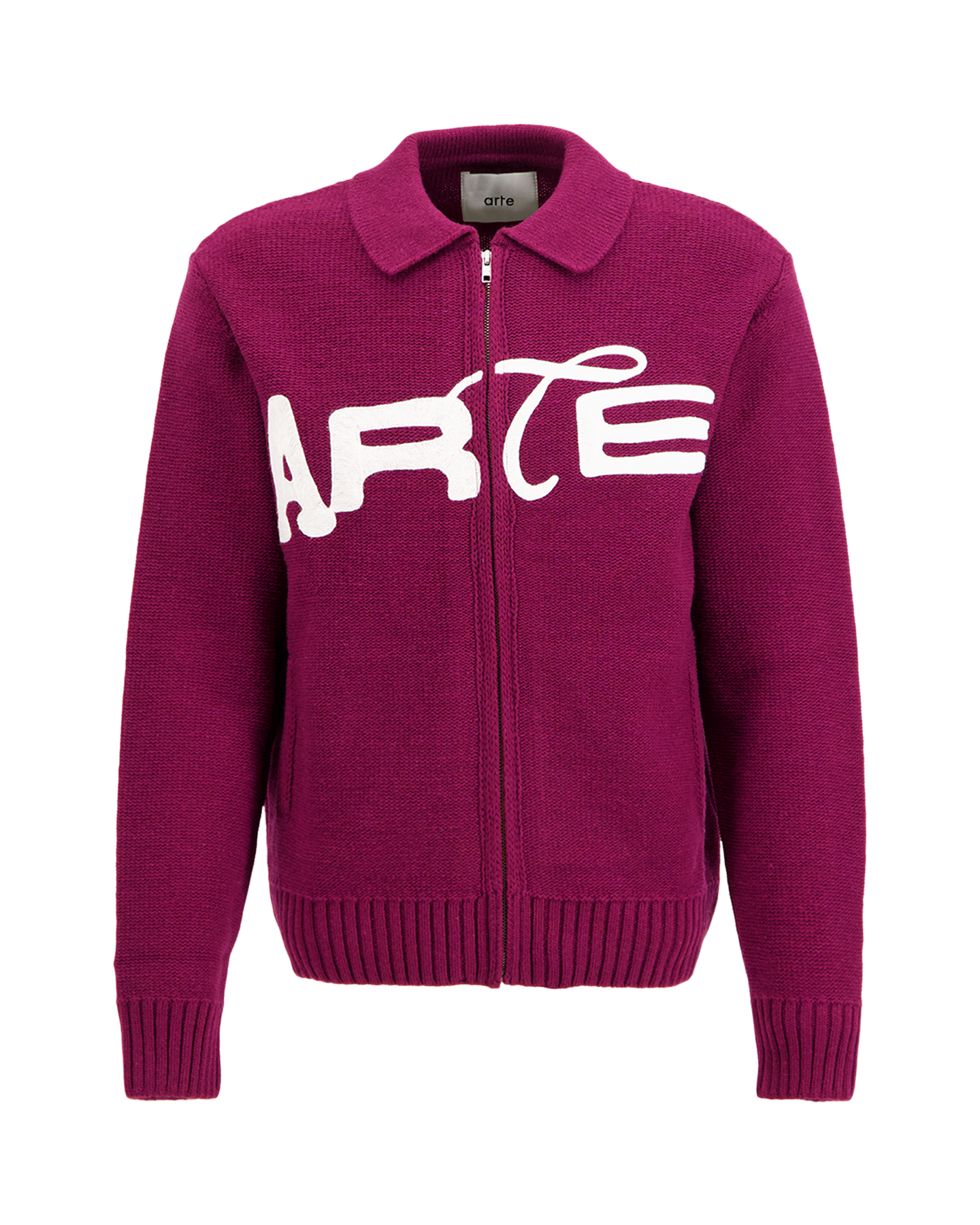 Arte Antwerp Stencil Zip Cardigan ROOD 1