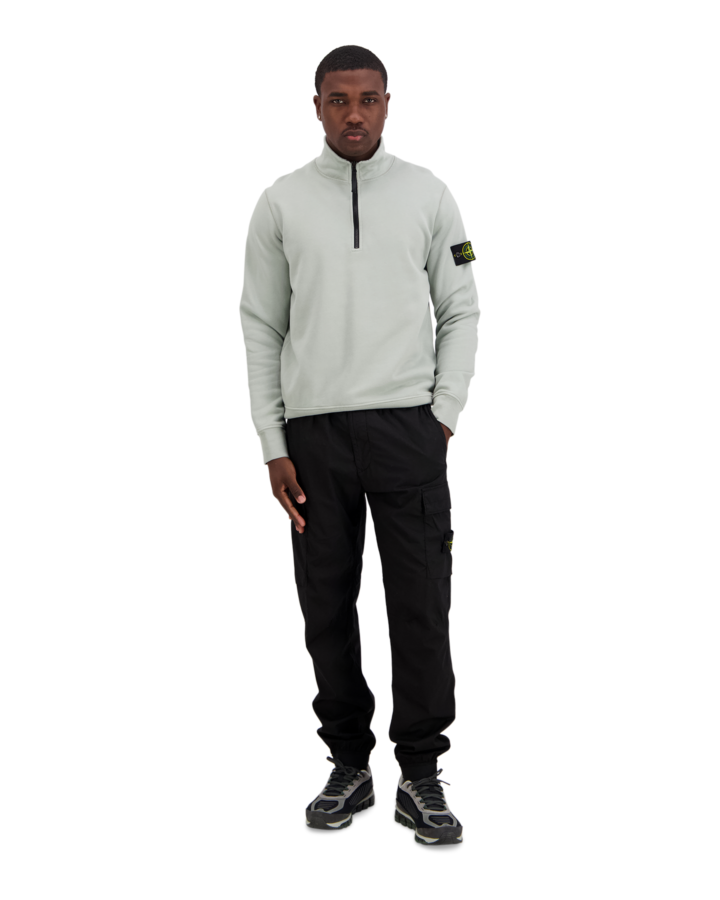 Stone Island S0051 Half Zip Sweater GROEN 3
