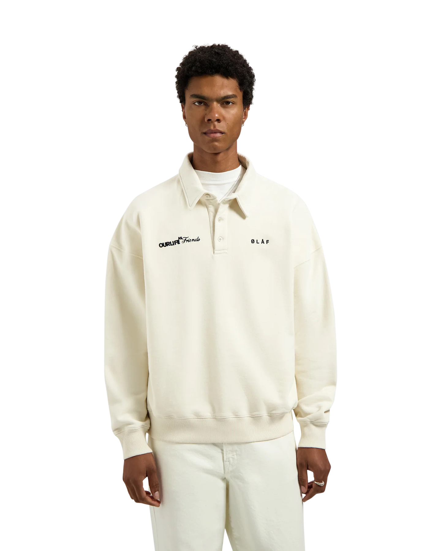 OLAF Script Friends Oversized Polo WIT 3