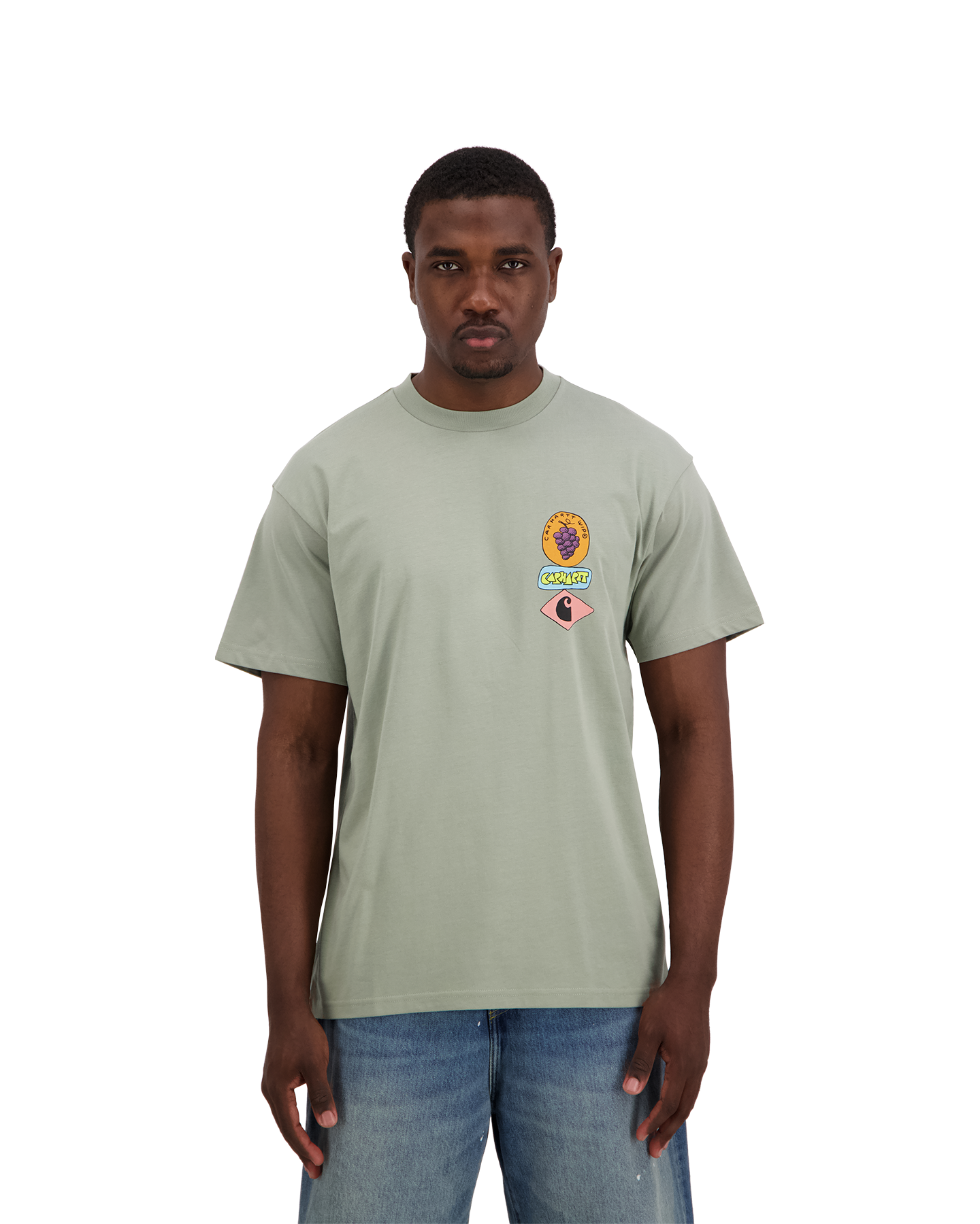 Carhartt S/S Stacked Grapes T Shirt GROEN 5