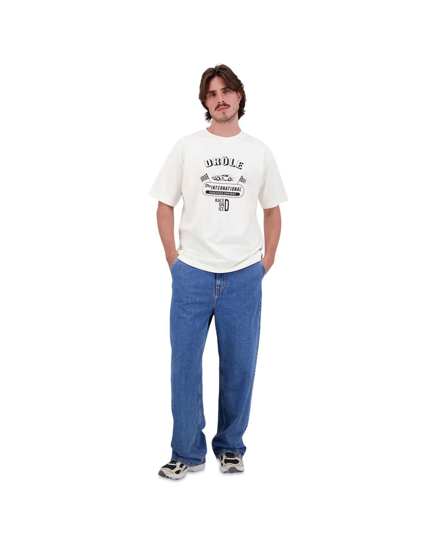 Drole de Monsieur Le T-Shirt Race On Ice WIT 5