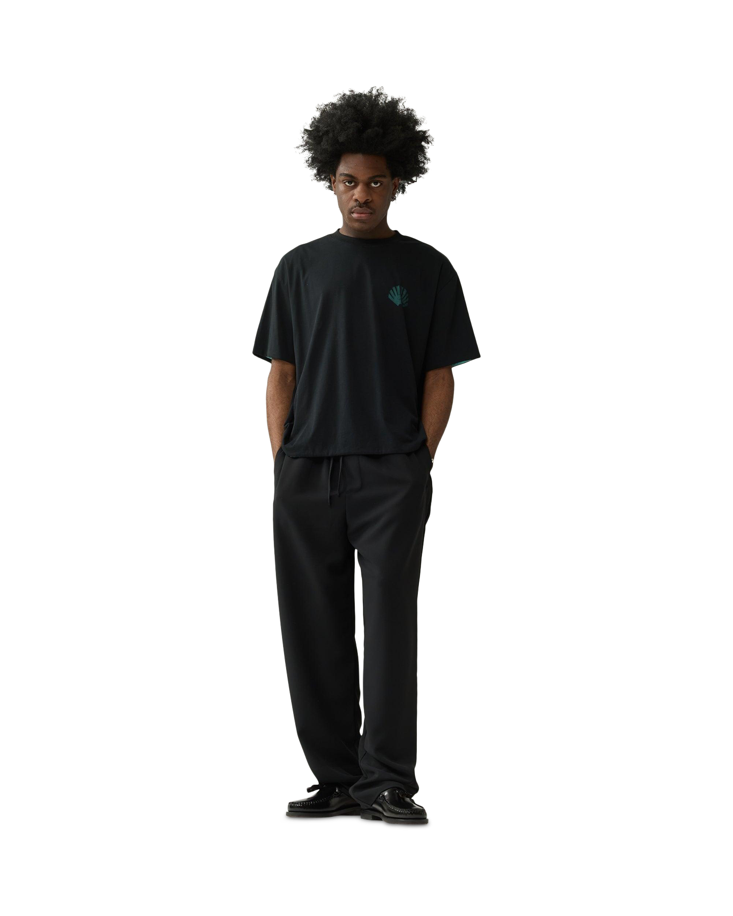 New Amsterdam Surf Association Double Layered Logo Tee ZWART 4