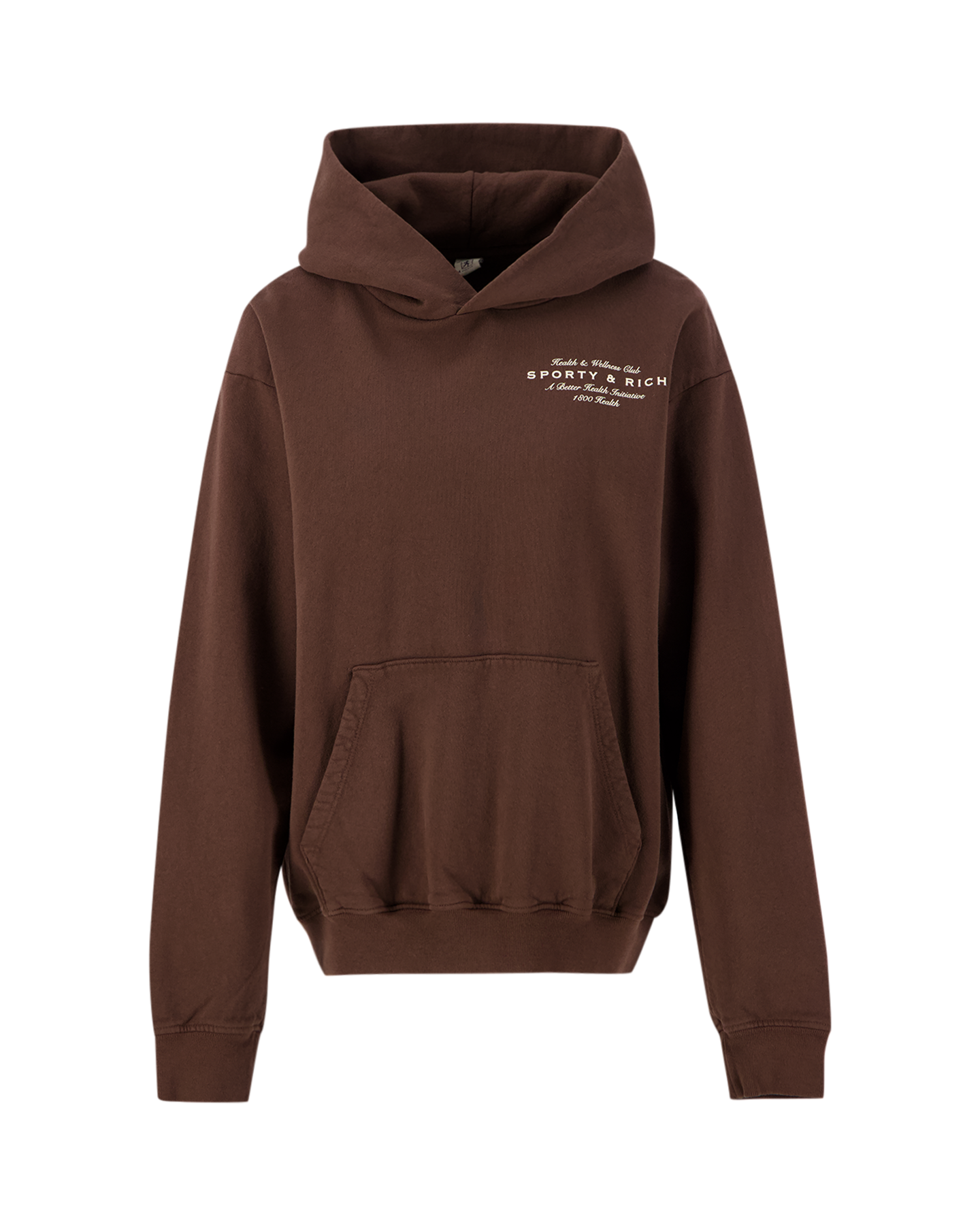 Sporty & Rich Health Initiative Hoodie Chocolate/Cream BRUIN 2