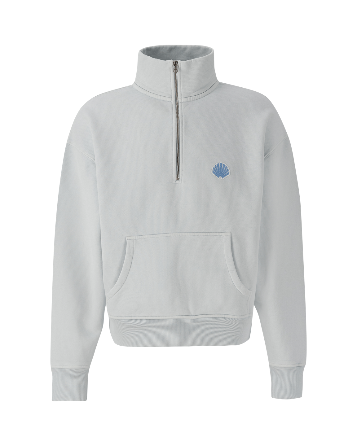 New Amsterdam Surf Association Slab Half-Zip LICHTBLAUW 1