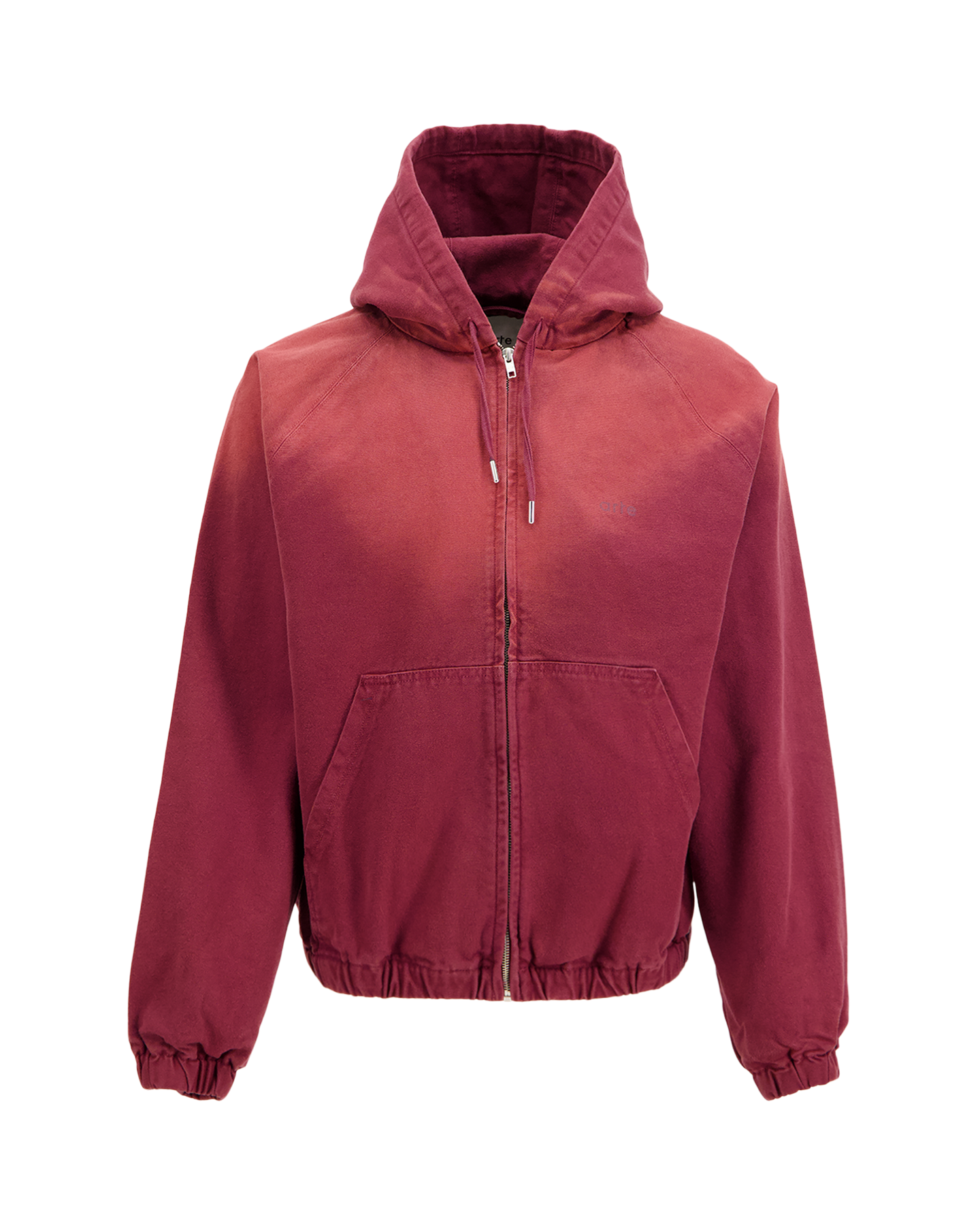 Arte Antwerp Sunfade Canvas Hooded Jacket ROOD 1