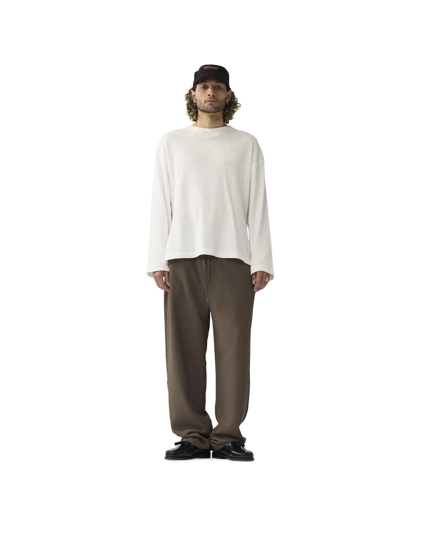 New Amsterdam Surf Association Logo Longsleeve Waffle WIT 4