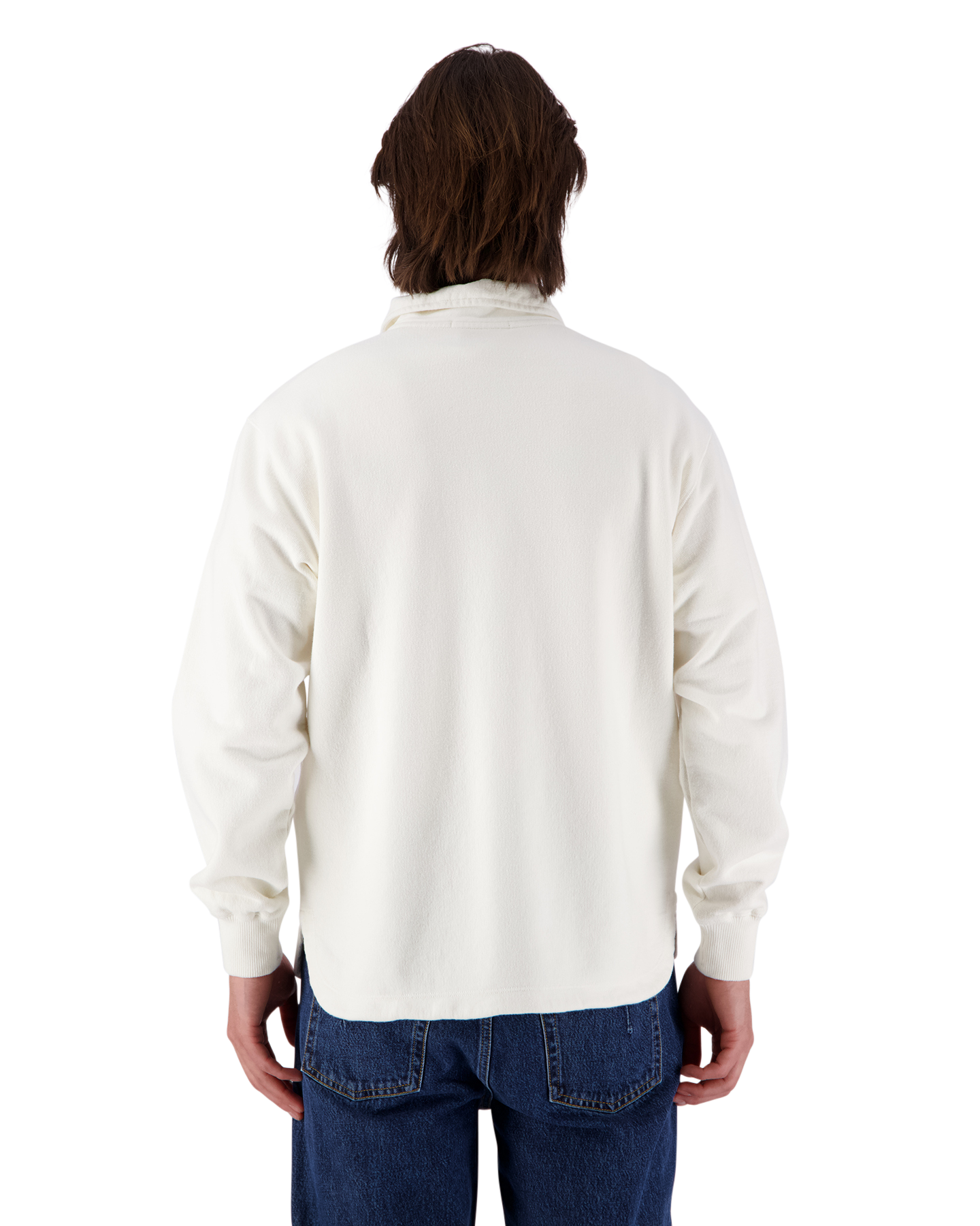 Stone Island 61055 Heavy Cotton Fleece Garment Dyed Halfzip Sweatshirt WIT 5