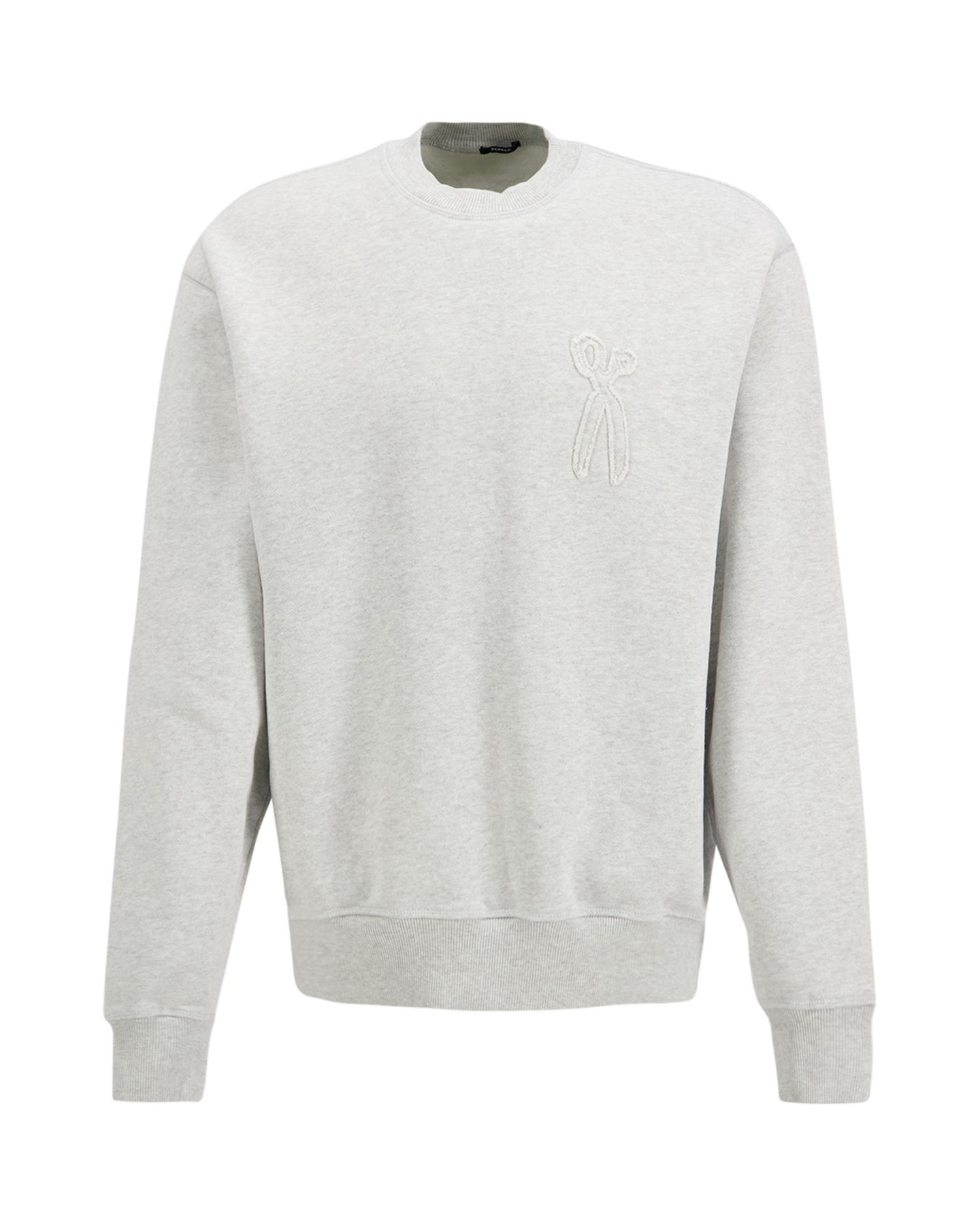 Denham Scissor Patch Crewneck Vcs LICHTGRIJS 1