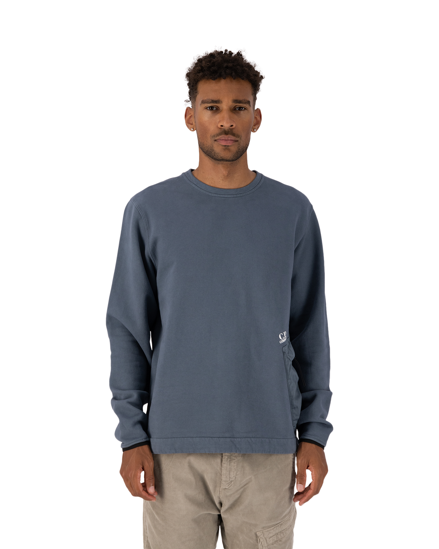 C.P. Company Diagonal Fleece Mixed Pocket Sweatshirt DONKERBLAUW 5
