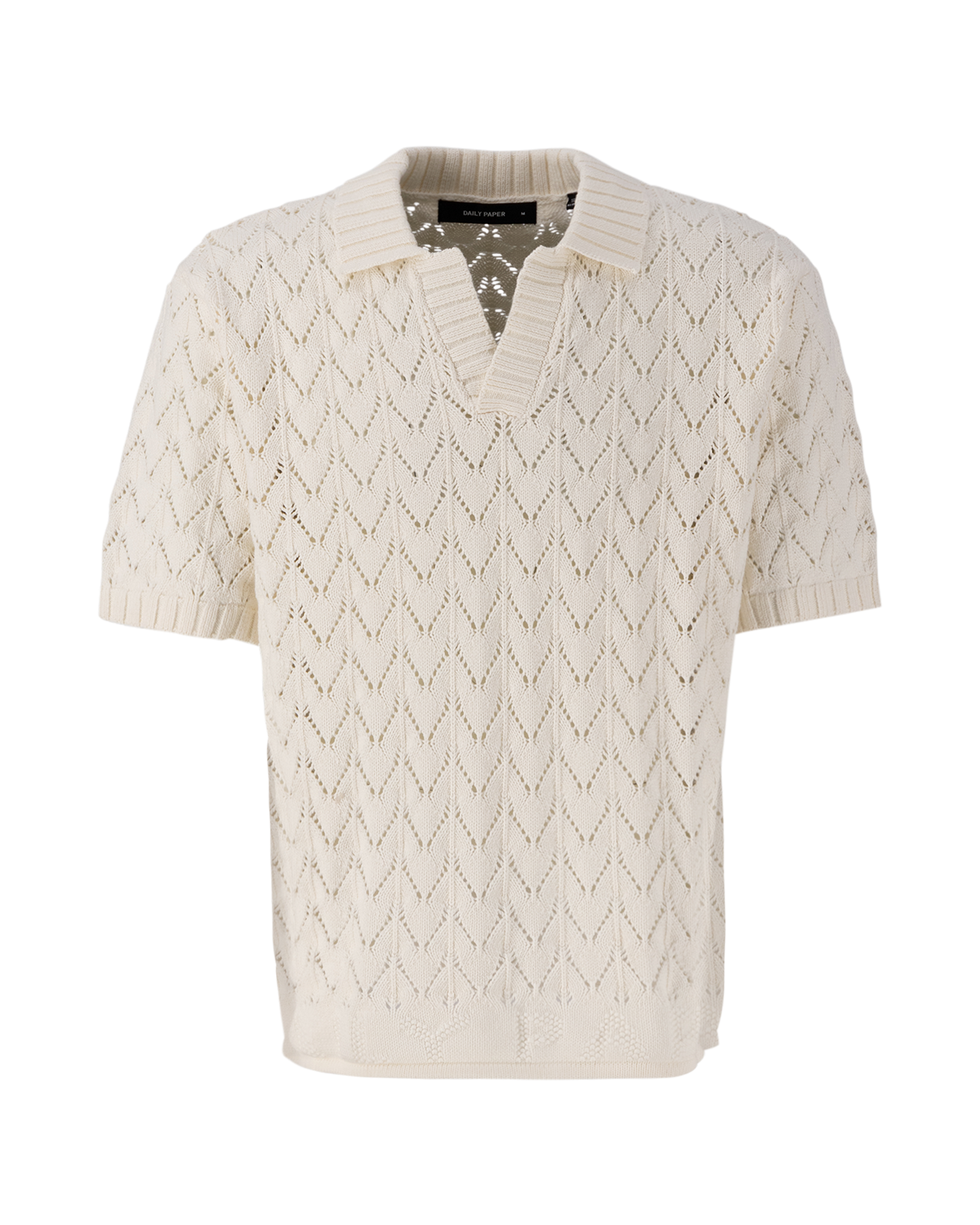 Daily Paper Yinka Relaxed Knit Ss Polo WIT 1