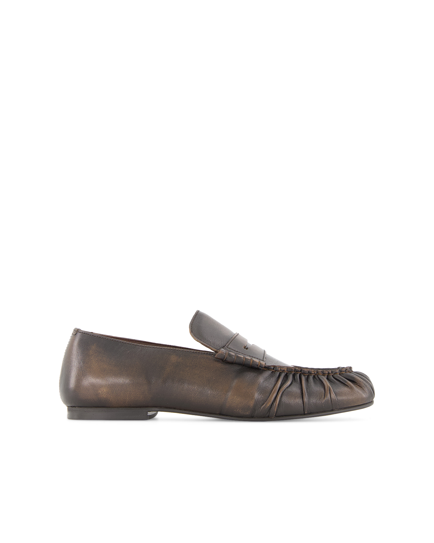 Alohas Aven Vintage Effect Brown Leather Loafers DONKERBRUIN 1