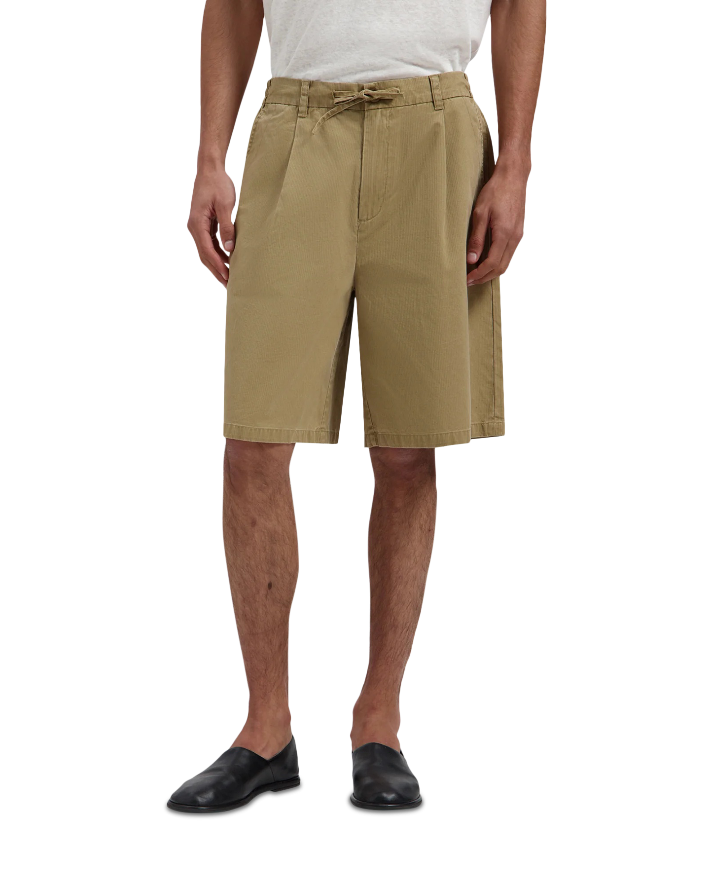 OLAF Herringbone Pleated Shorts BRUIN 3