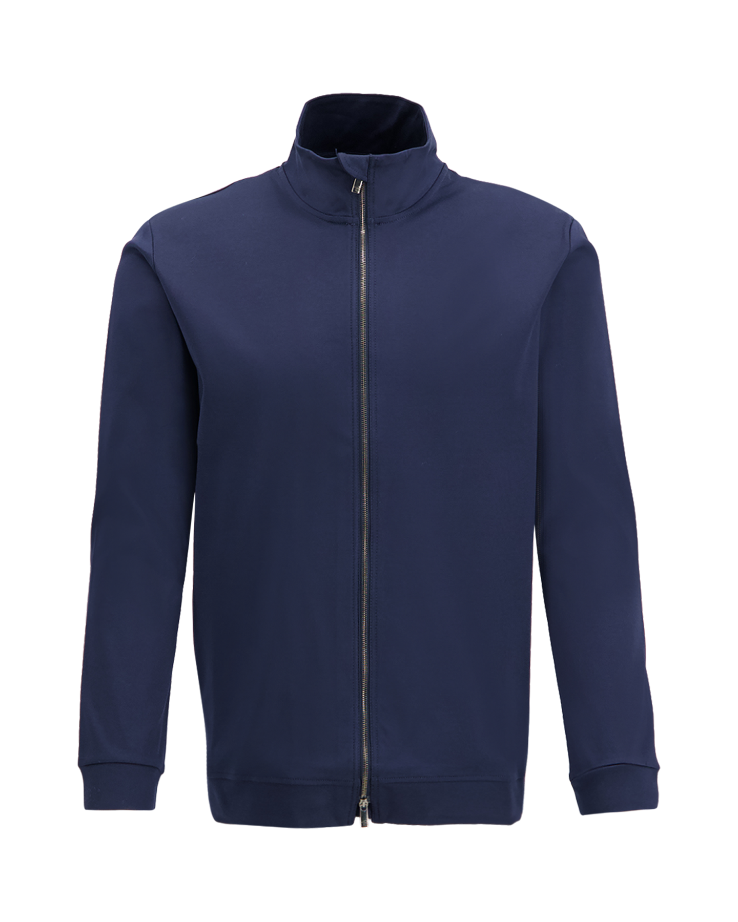 Valenza Supima Zip Through Sweater DONKERBLAUW 1
