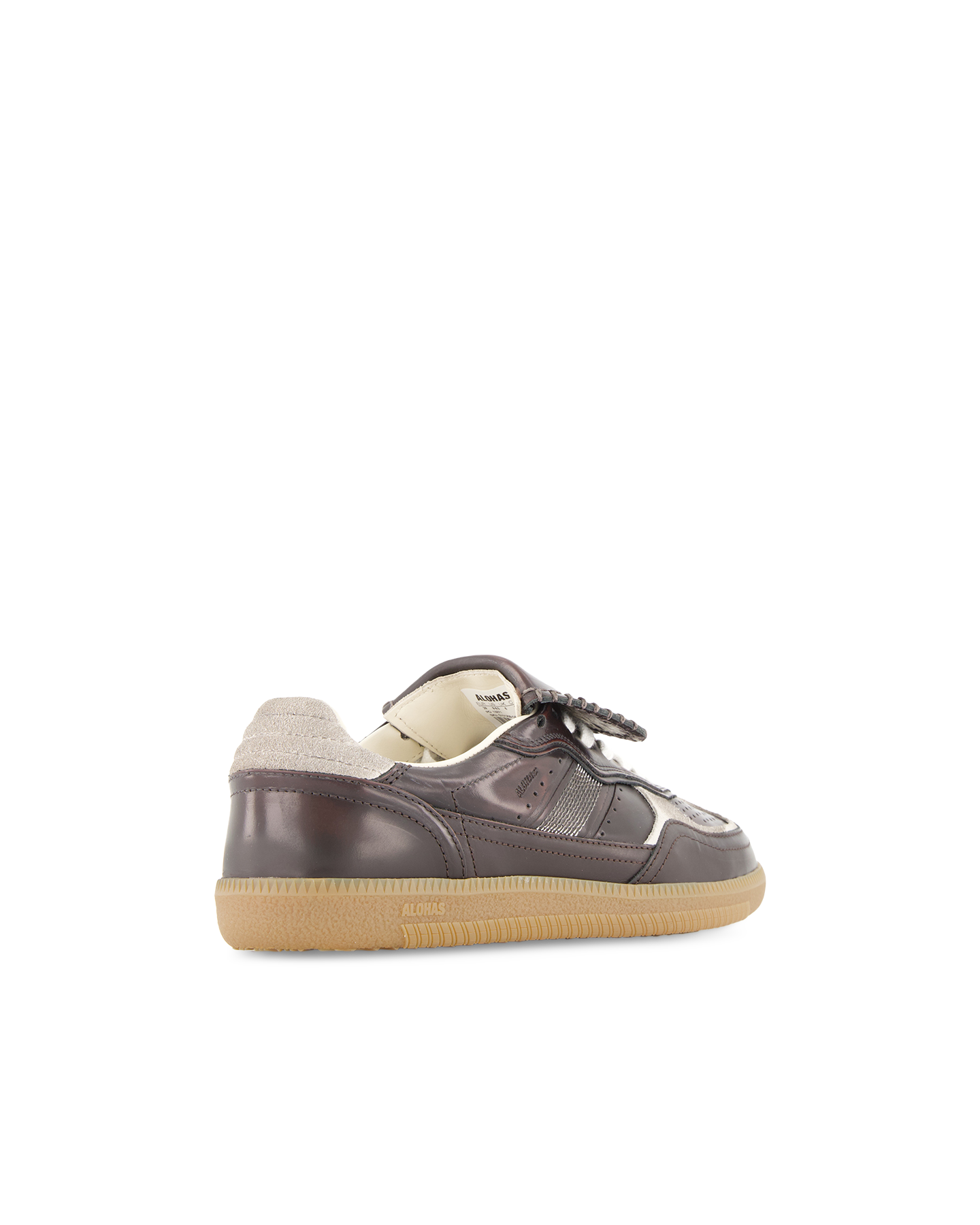 Alohas Tb.490 Club Vintage Effect Dark Chocolate Leather Sneakers ZWART 4
