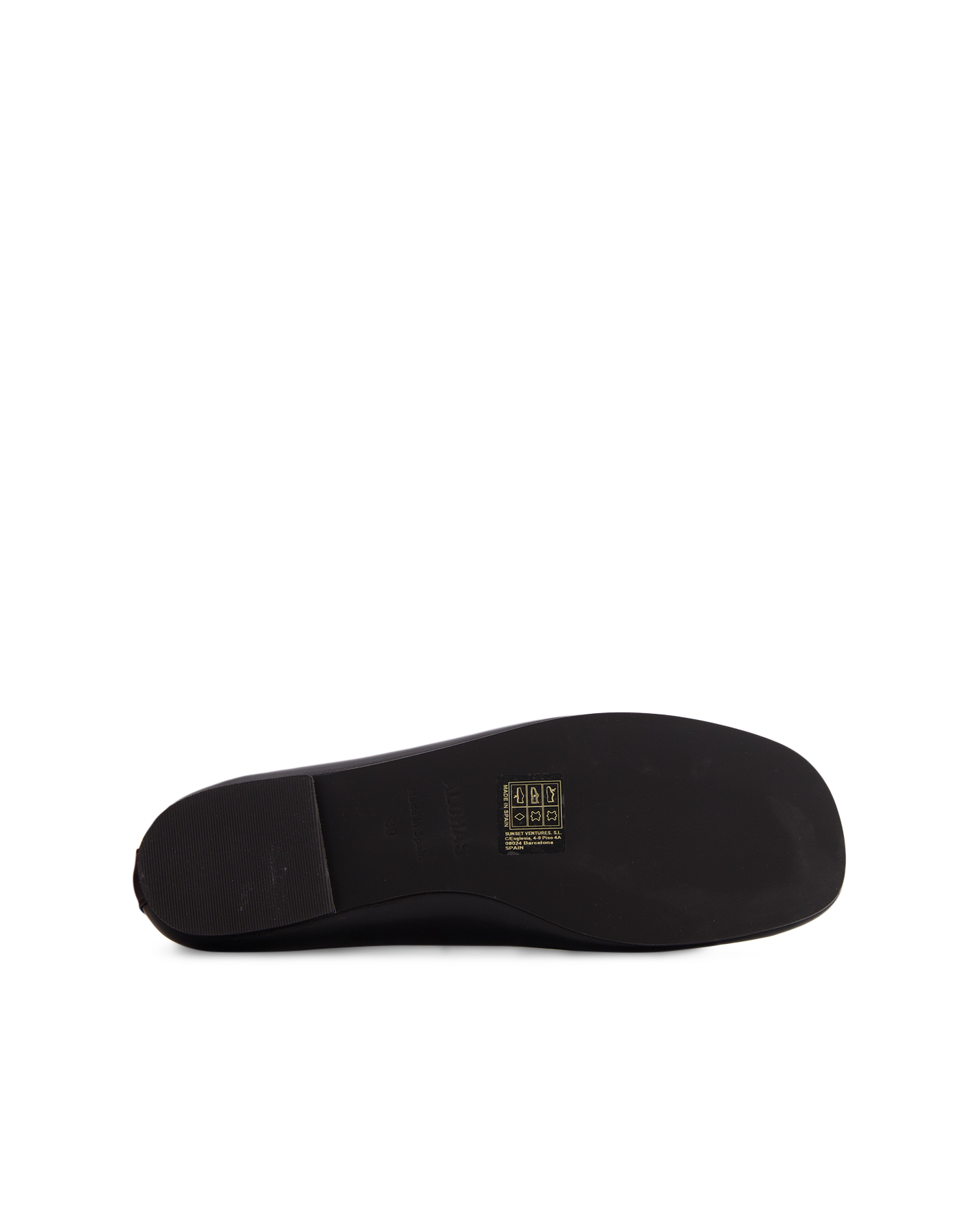 Alohas Rosalind Black Leather Ballet Flats ZWART 6