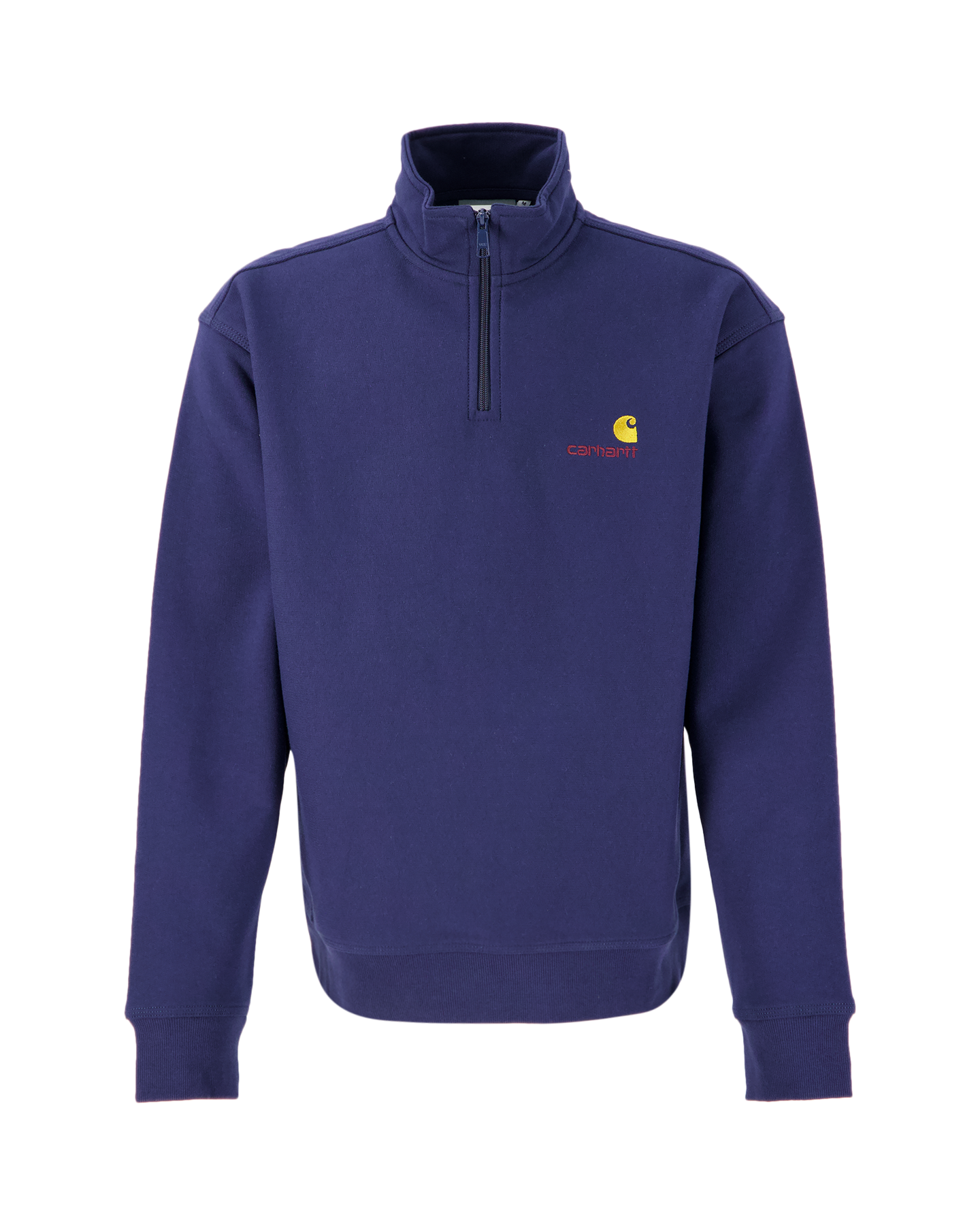 Carhartt WIP Half Zip American Script Sweat BLAUW 1