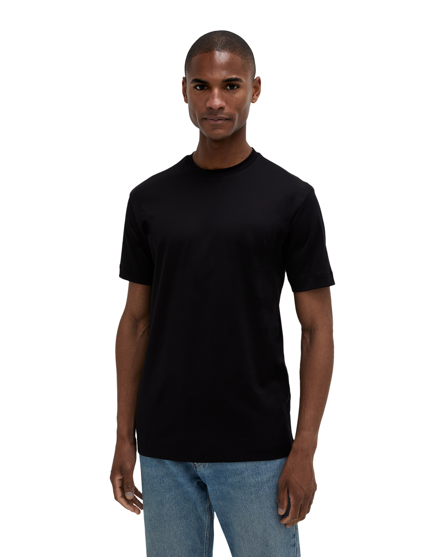 Valenza Interlock Supima T-Shirt ZWART 3