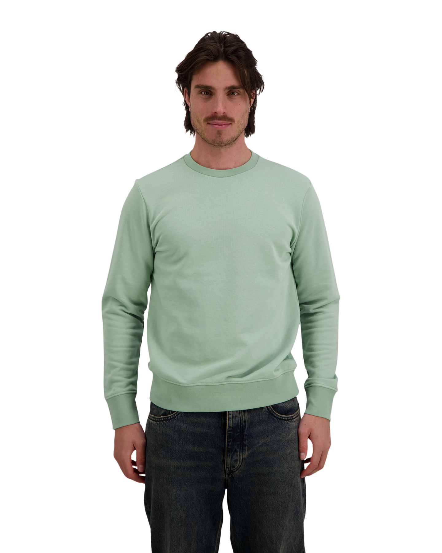 Denham Scissor Crewneckcs GROEN 3