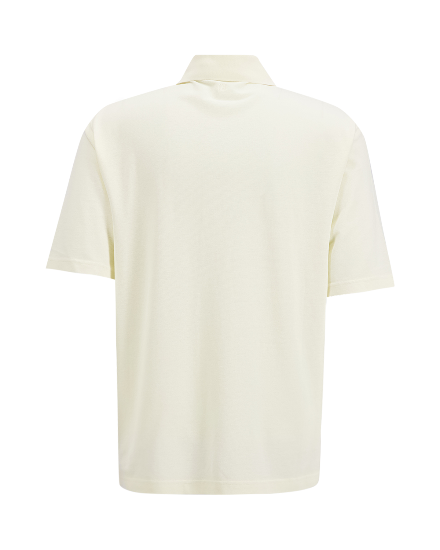 AMI Paris Polo Boxy Fit Avec Patch Crochet Ami De Coeur CREME 2
