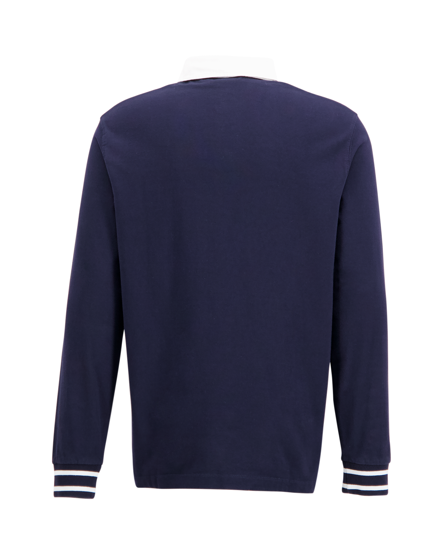 Drole de Monsieur Slogan Longsleeve Polo DONKERBLAUW 2