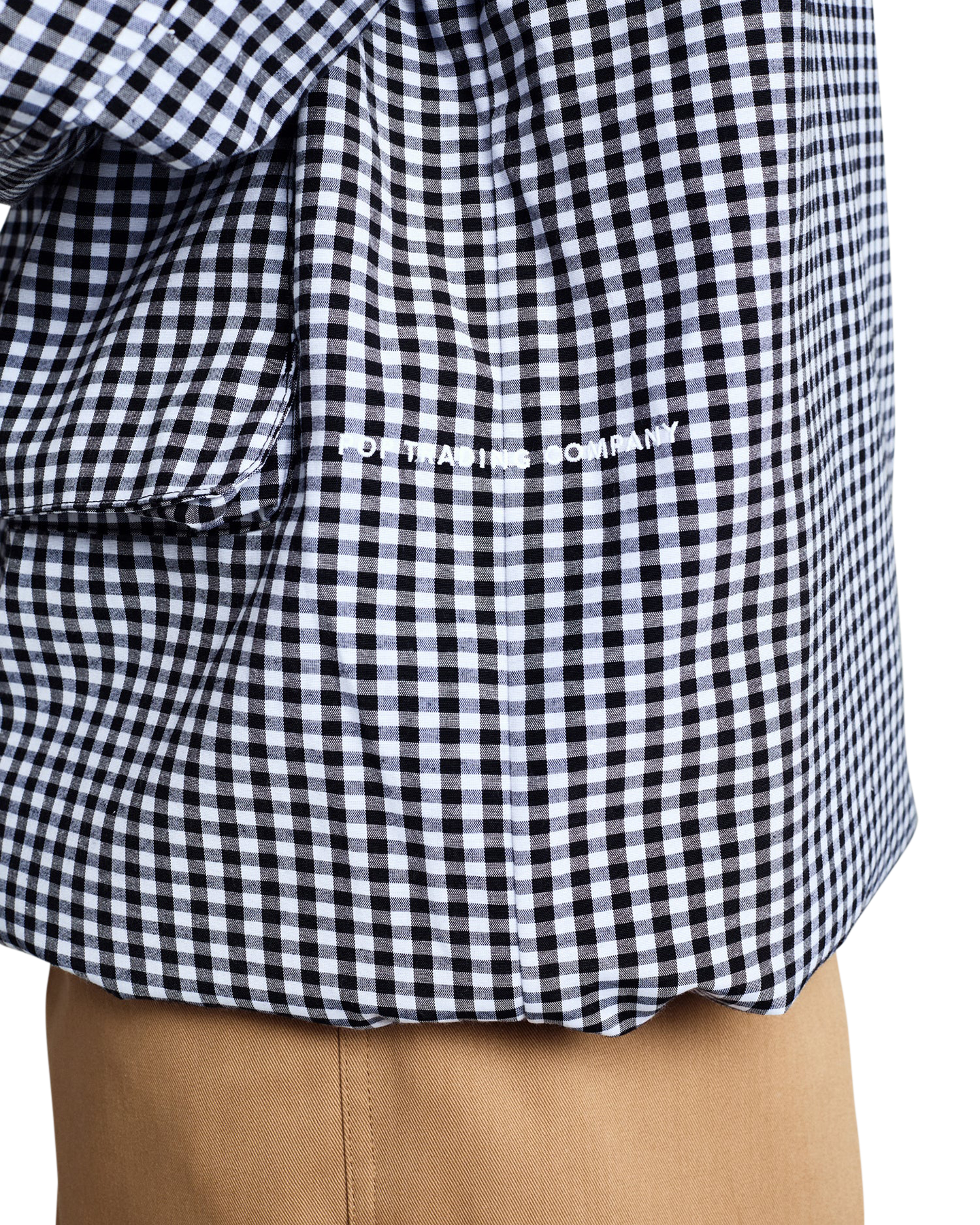POP Trading Company Gingham Boxer Overshirt ZWART 6