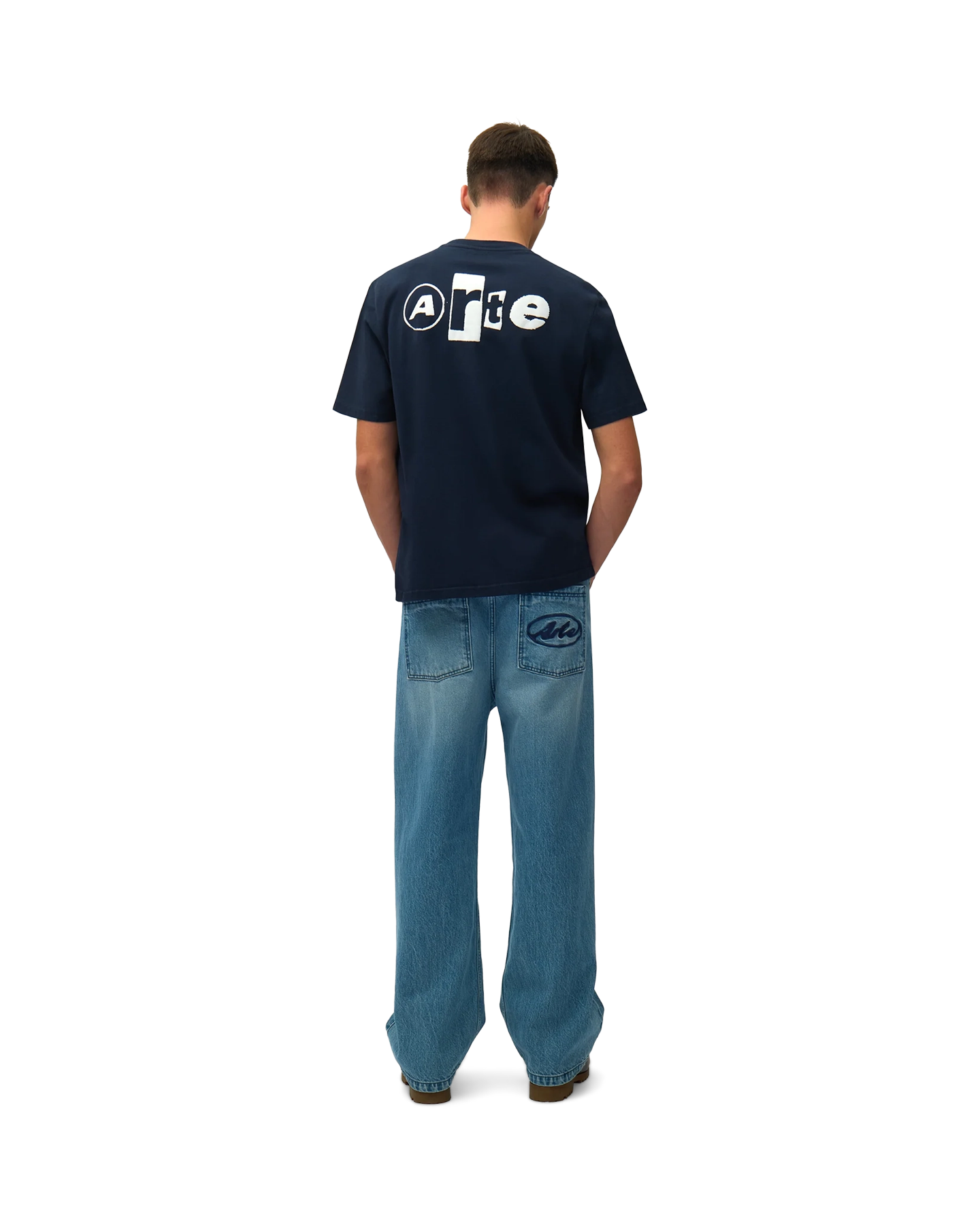 Arte Antwerp Back Collage T-Shirt DONKERBLAUW 5