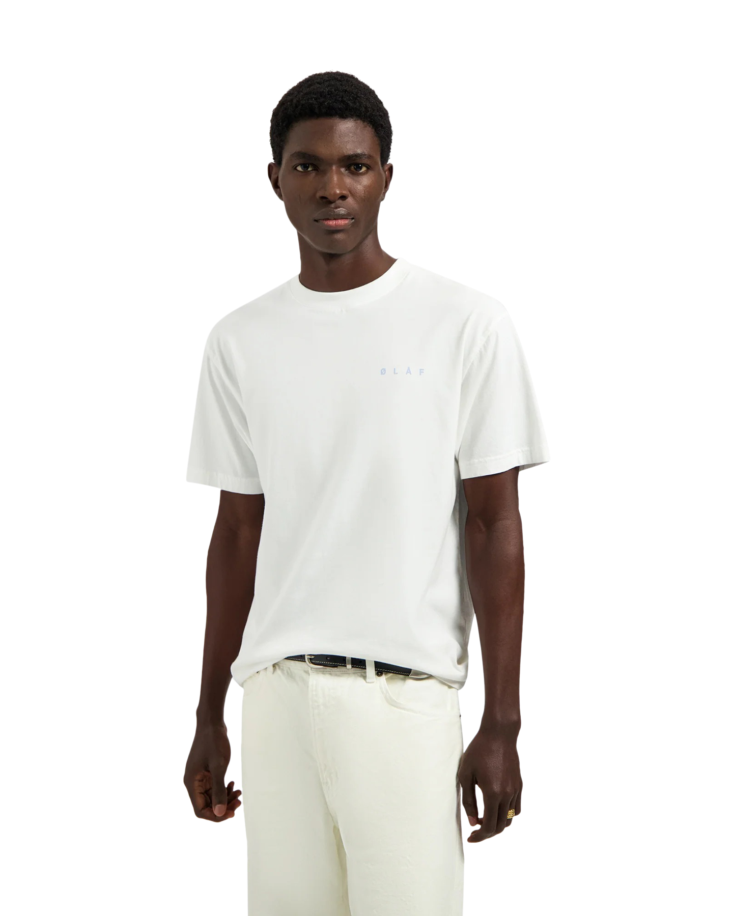 OLAF Brushstroke Face Tee WIT 3