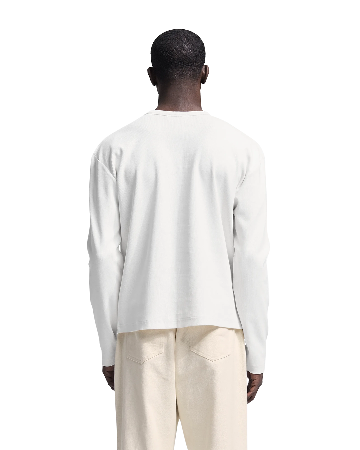 Brams Fruit Script Logo Henley Longsleeve WIT 4