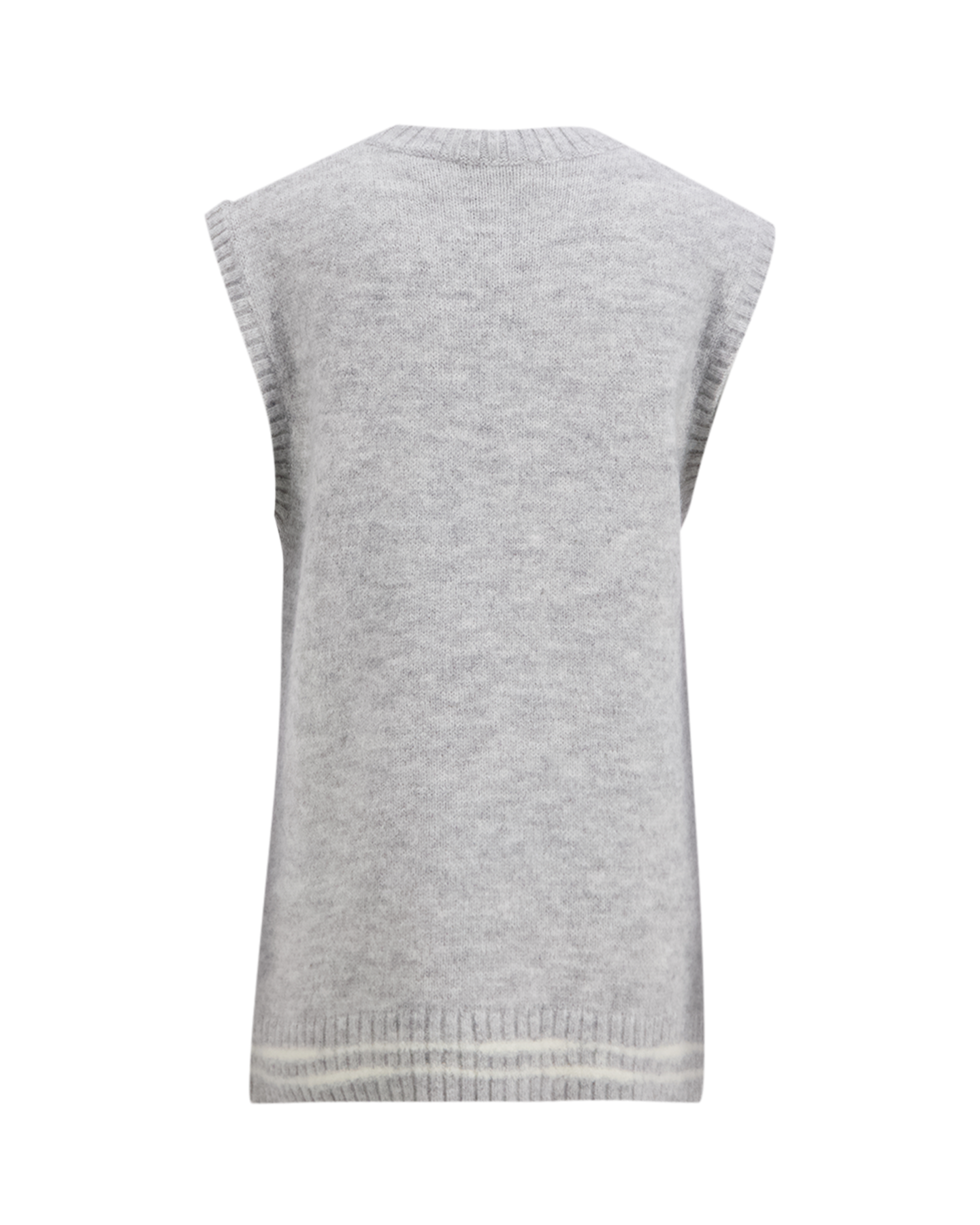 OLAF Crafted Detail Knit Vest GRIJS 2