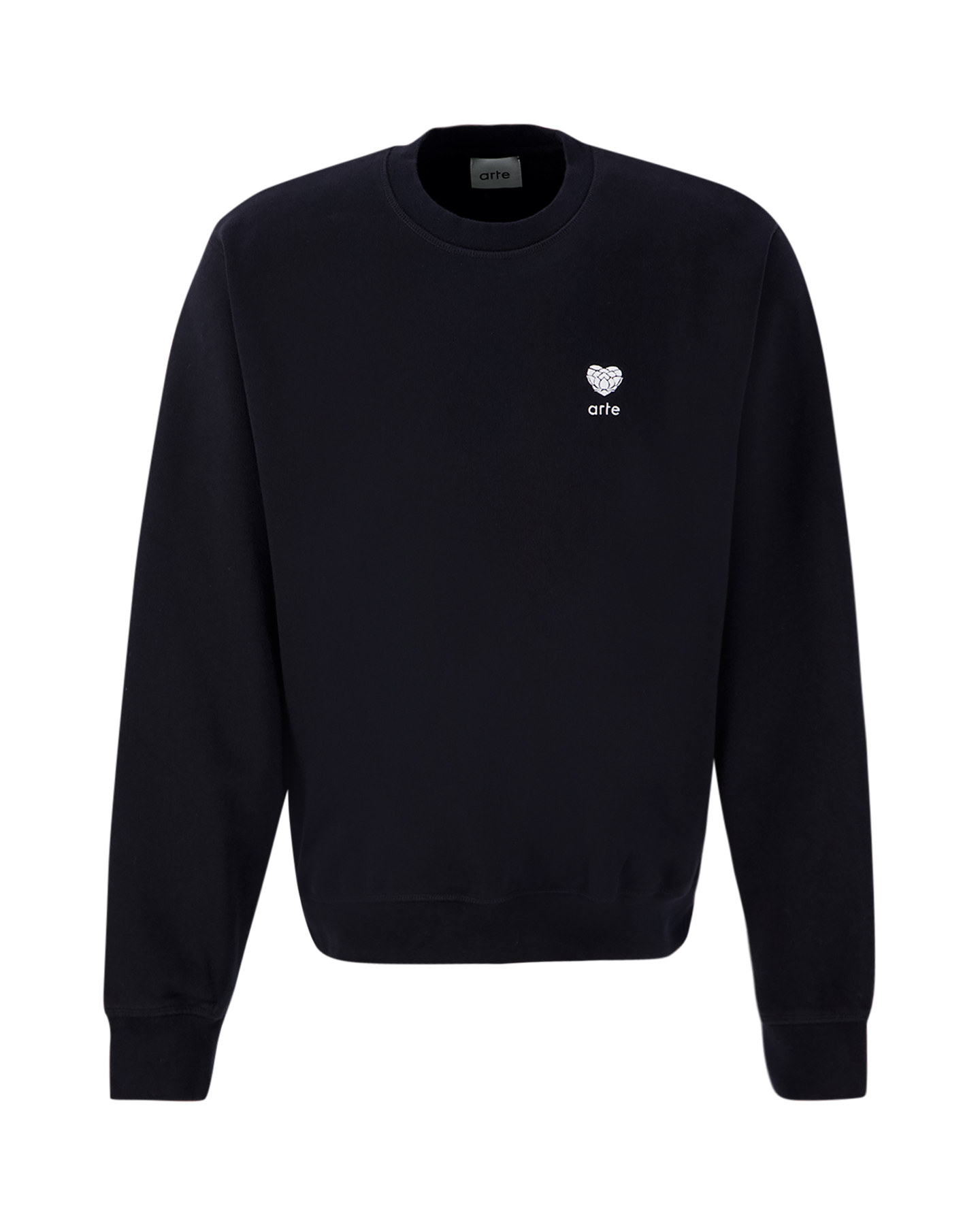 Arte Antwerp Heart Flower Logo Crewneck ZWART 1