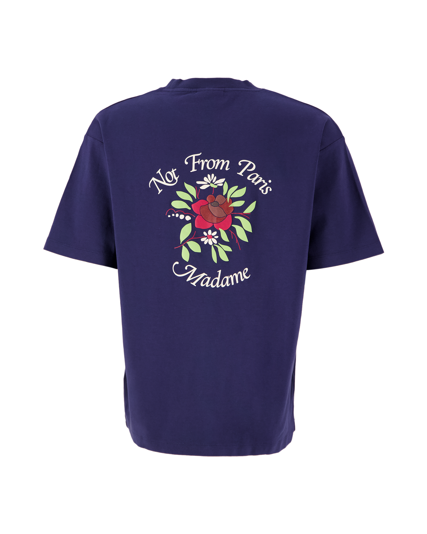 Drole de Monsieur Le T-Shirt Slogan Fleurs BLAUW 1