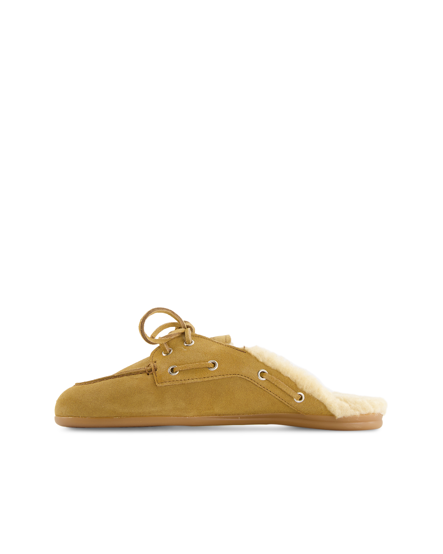 Posa Boat Loafer Mule Fur Brushed - Suede BRUIN 3