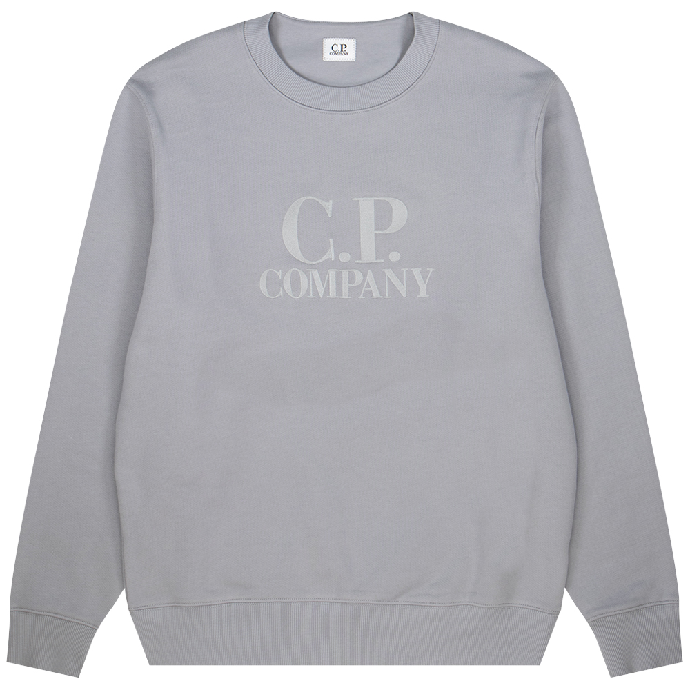 C.P. Company Diagonal Raised Fleece Logo Sweatshirt GRIJS 1