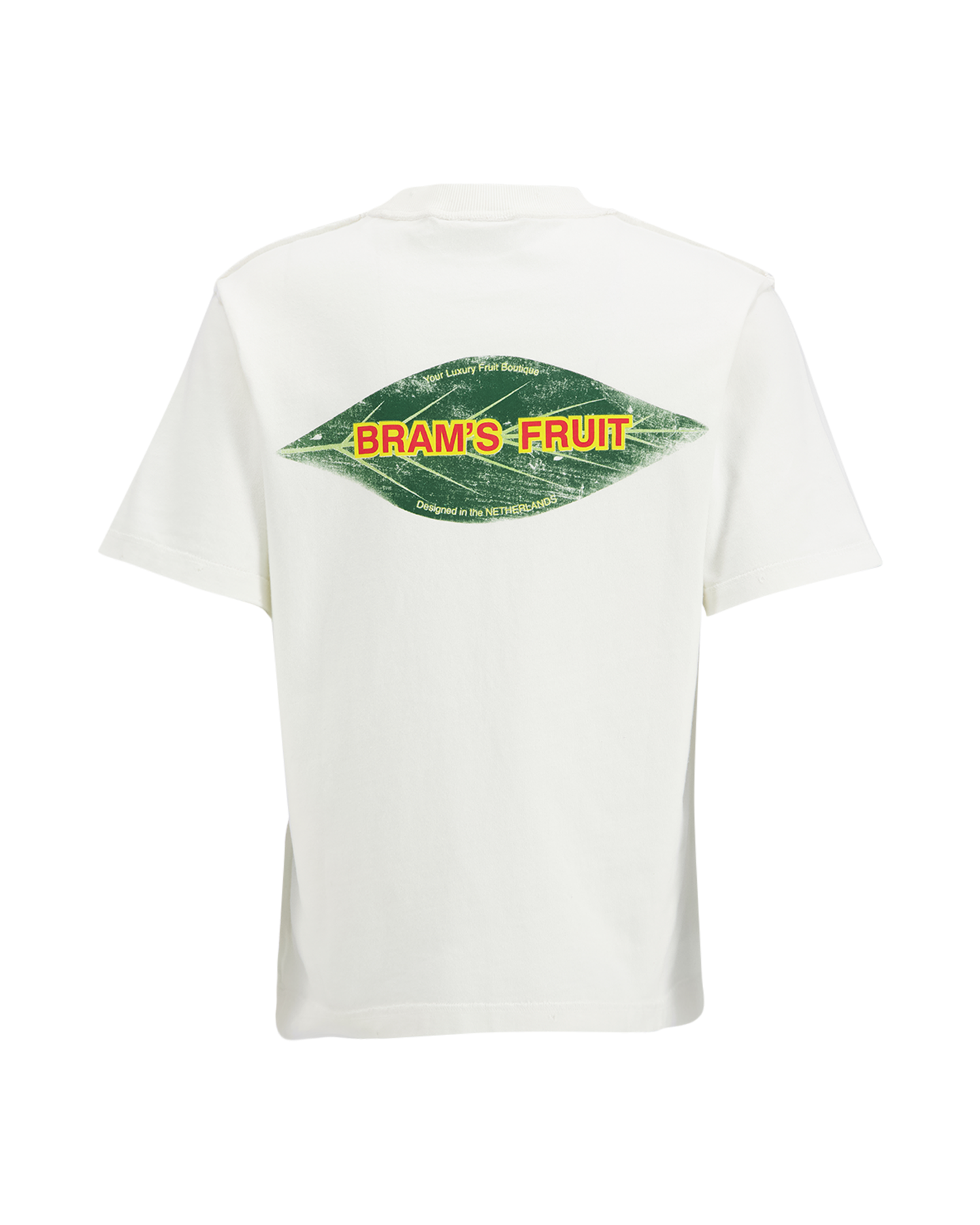 Brams Fruit Distressed Leaf T-shirt WIT 1
