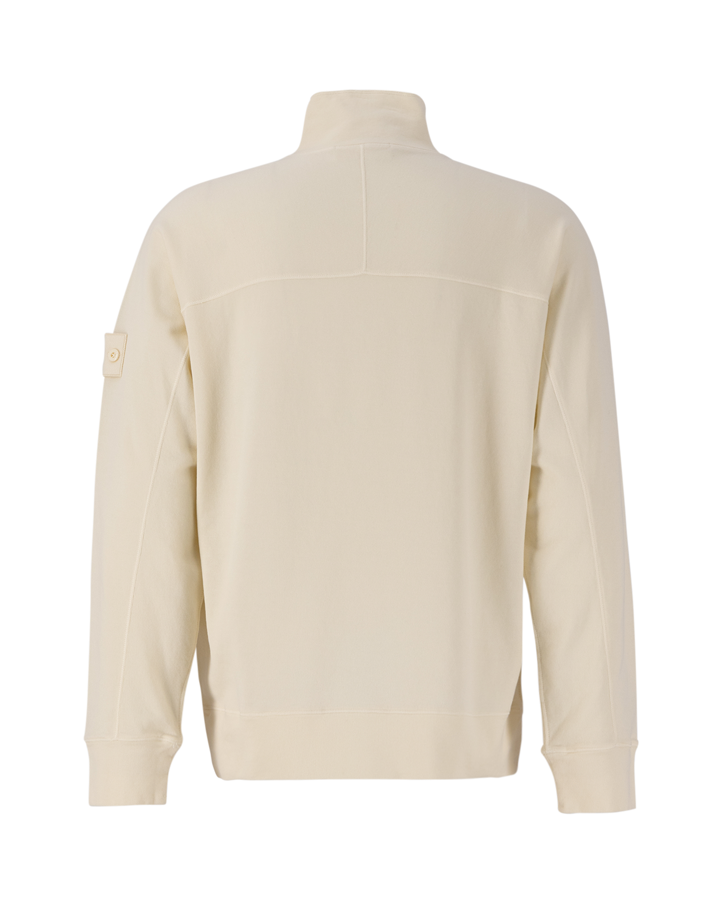Stone Island 655F3 Ghost Piece - Light Organic Cotton Fleece Halfzip Sweatshirt OFFWHITE 2