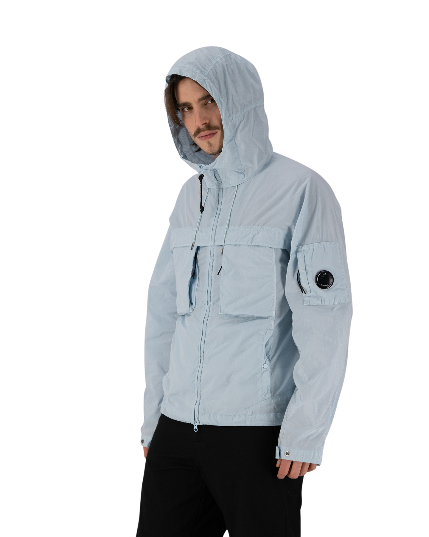 C.P. Company Chrome-R Hooded Jacket LICHTBLAUW 4