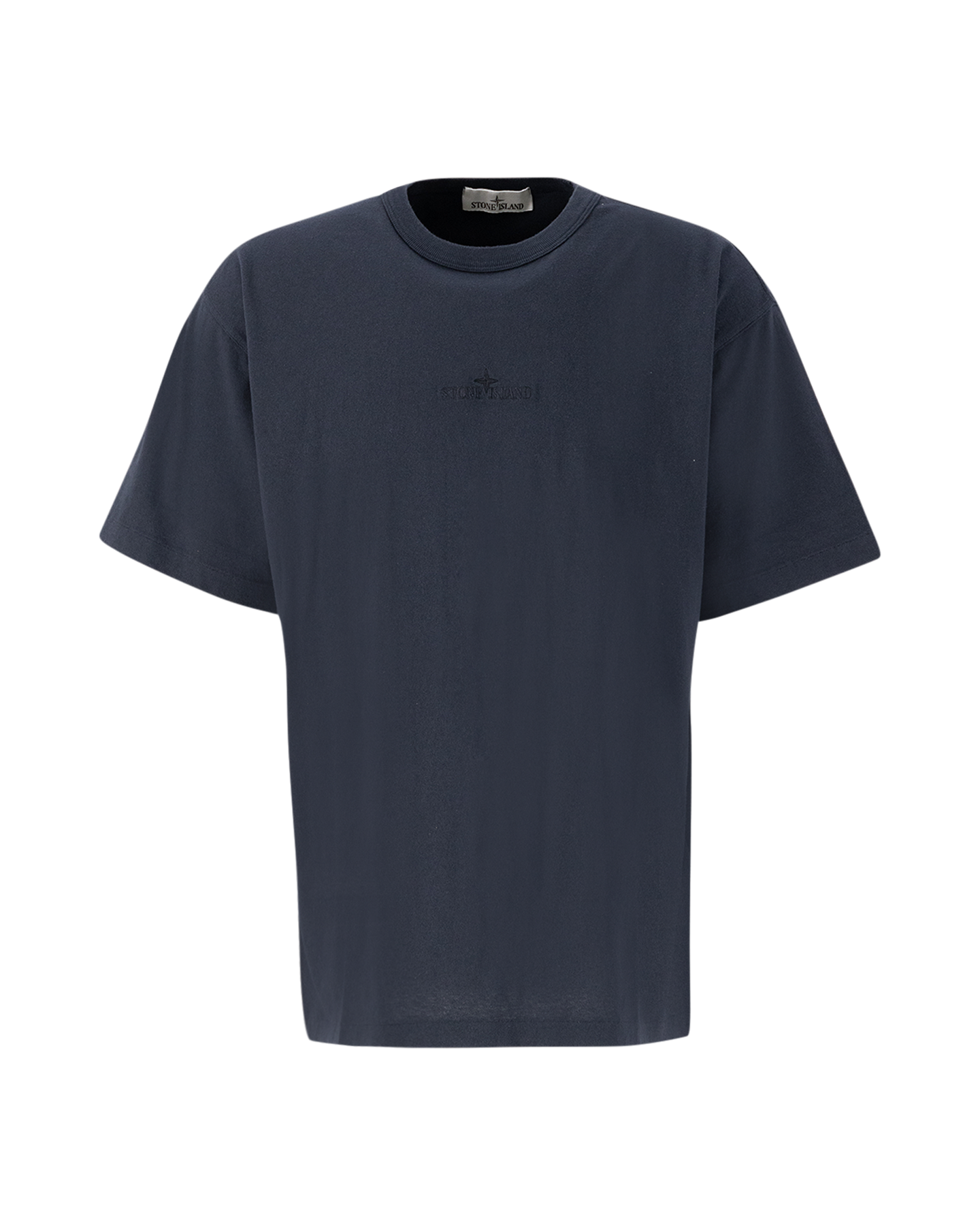 Stone Island 20457 Organic Cotton Garment Dyed 'Fissato' Effect T-Shirt NAVY 1