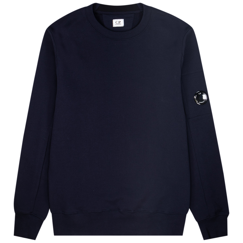 C.P. Company Diagonal Raised Fleece Crewneck Sweatshirt Navy | Coef