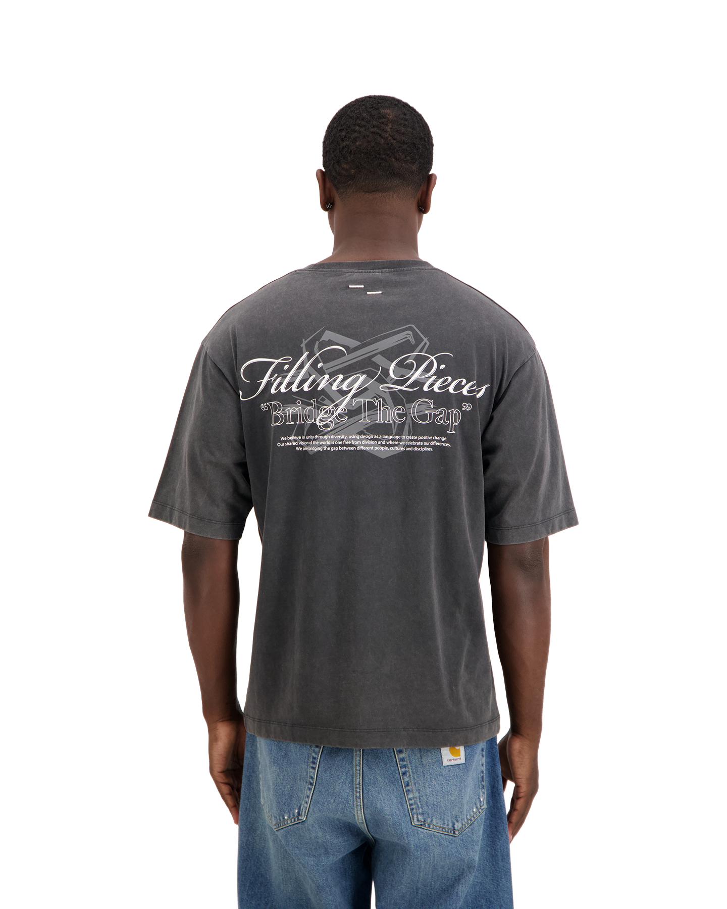 Filling Pieces T Shirt Boxy Bridge The Gap ZWART 3
