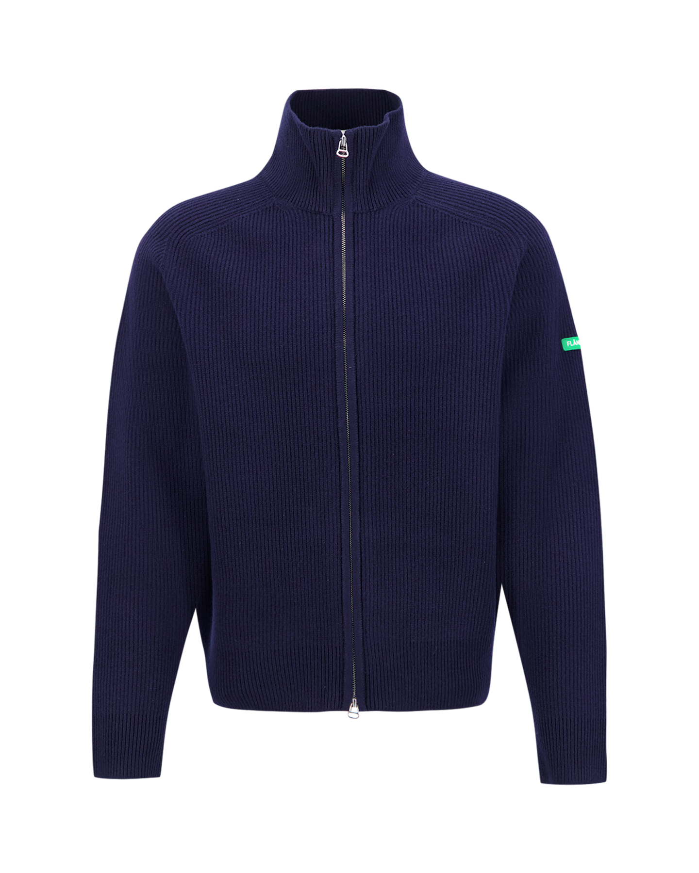 Flaneur Badge Knit Cardigan DONKERBLAUW 1
