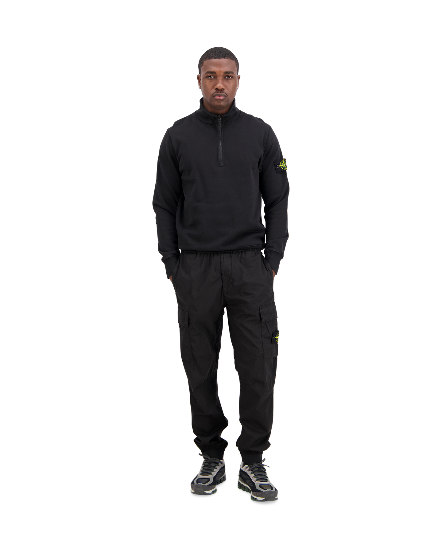 Stone Island S0051 Half Zip Sweater ZWART 3