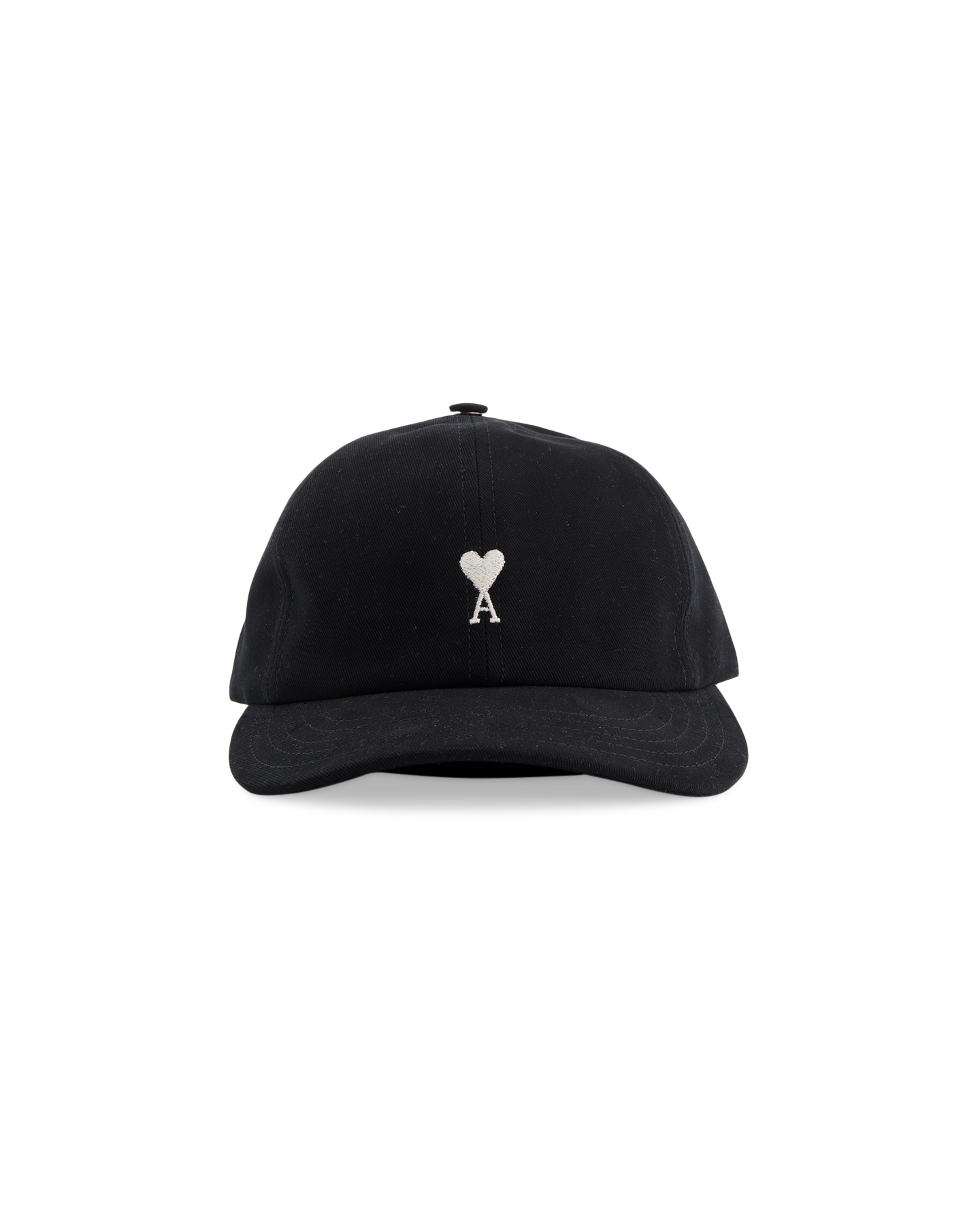 AMI Paris Black Ami De Coeur Embroidery Cap ZWART 1