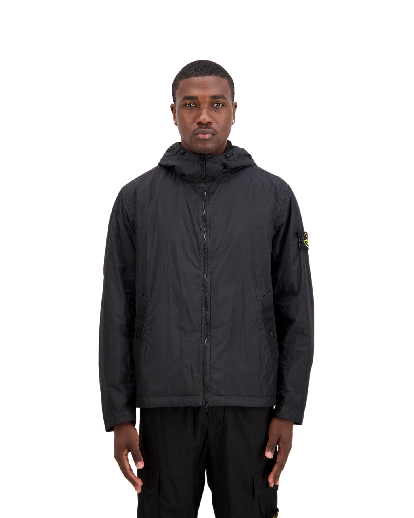 Stone Island S0A23 Crinkle Reps Jas ZWART 4