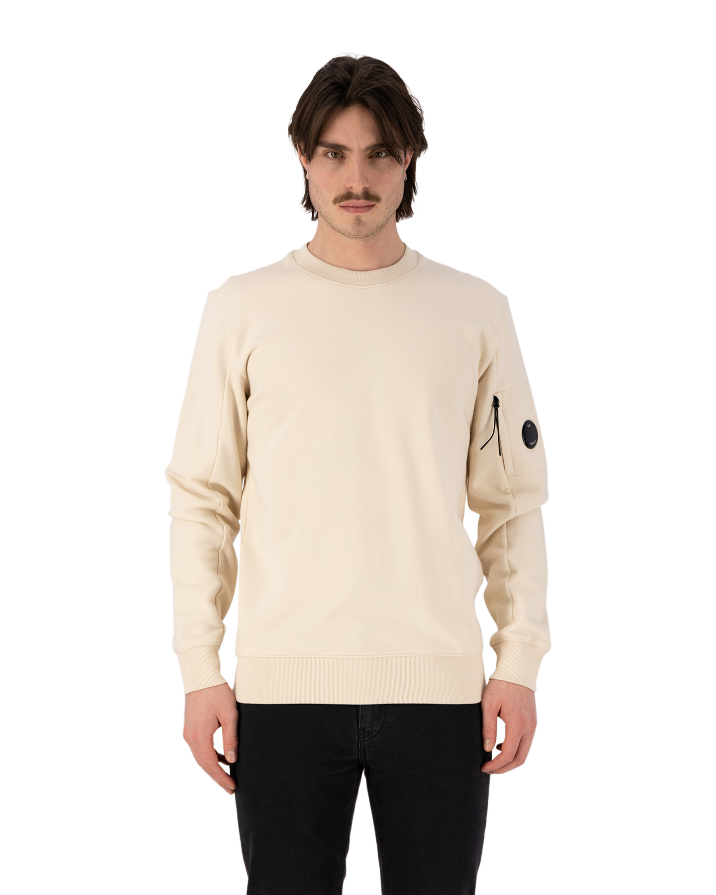 C.P. Company Diagonal Raised Fleece Sweatshirt CREME 4