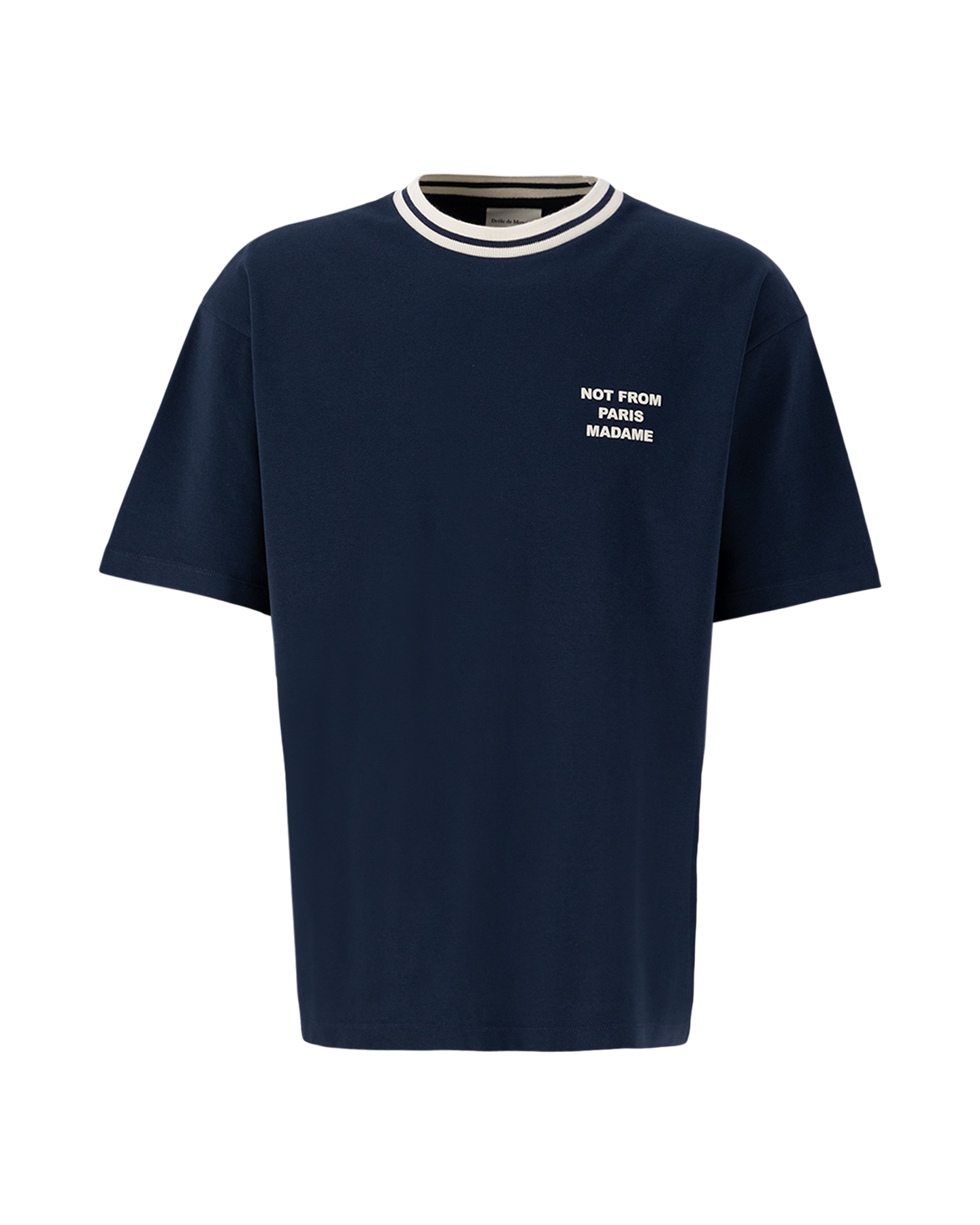Drole de Monsieur Le T-Shirt Slogan Sport NAVY 1