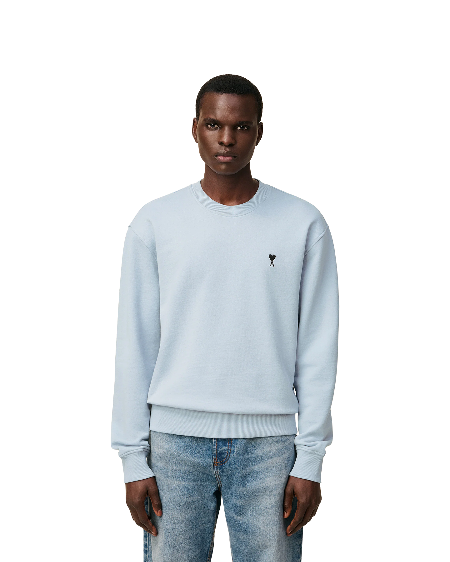 AMI Paris Sweatshirt Ami De Coeur Contraste LICHTBLAUW 3